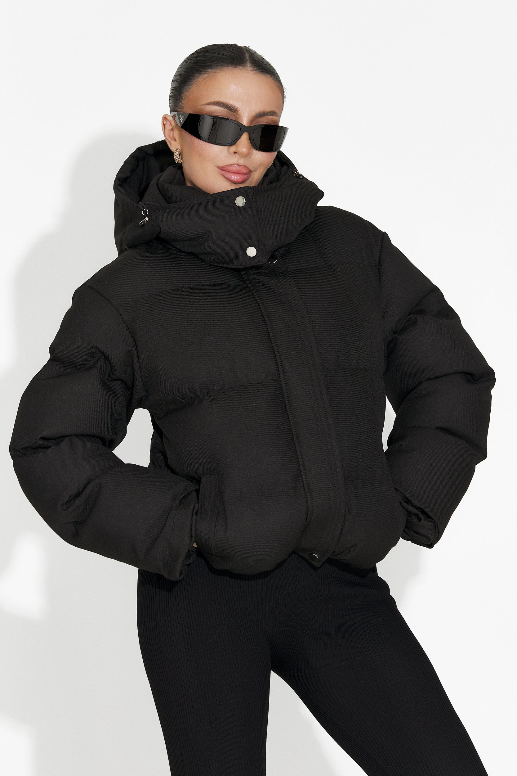 Geaca dama casual neagra Luisana Bogas