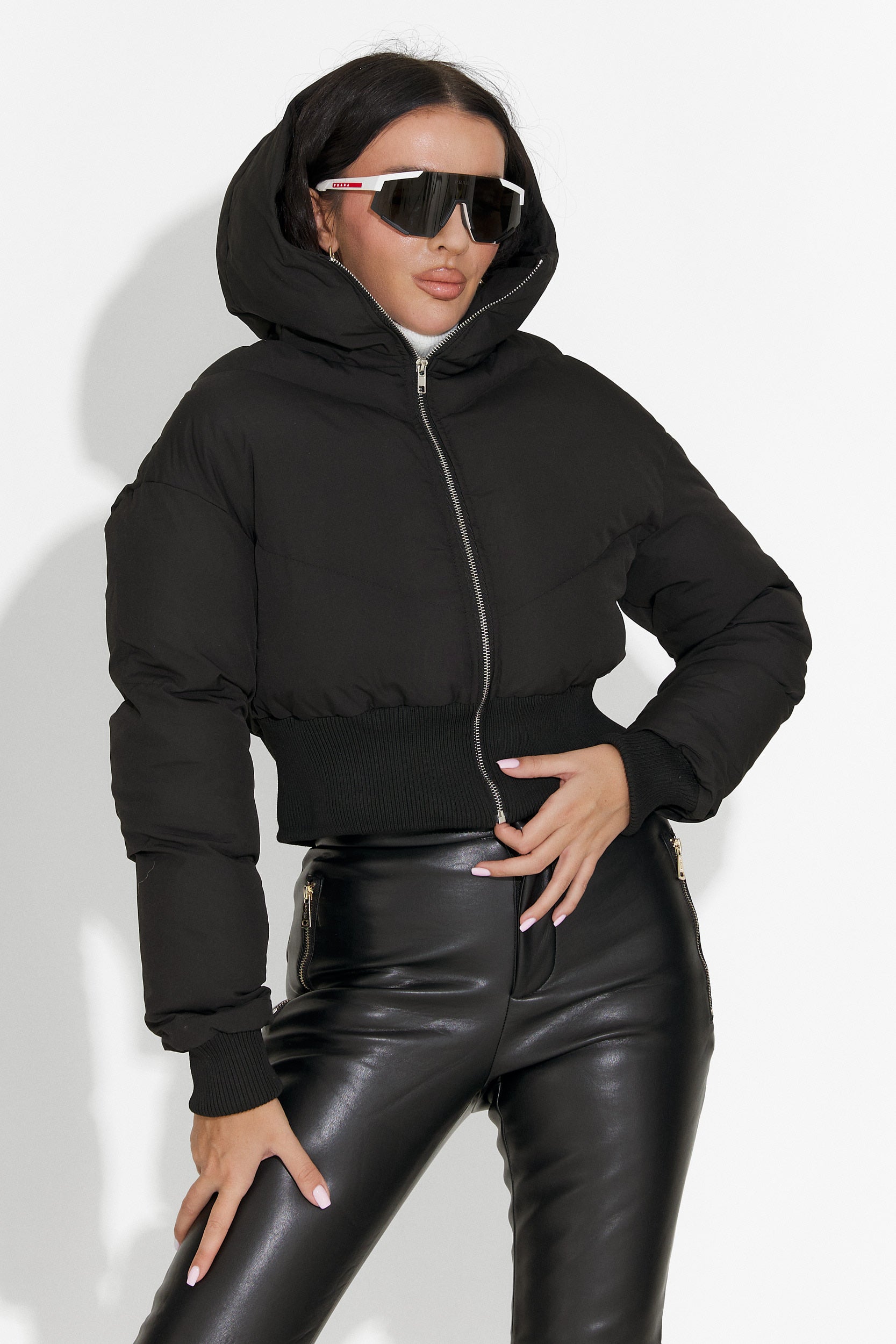 Geaca dama casual neagra Lumaya Bogas