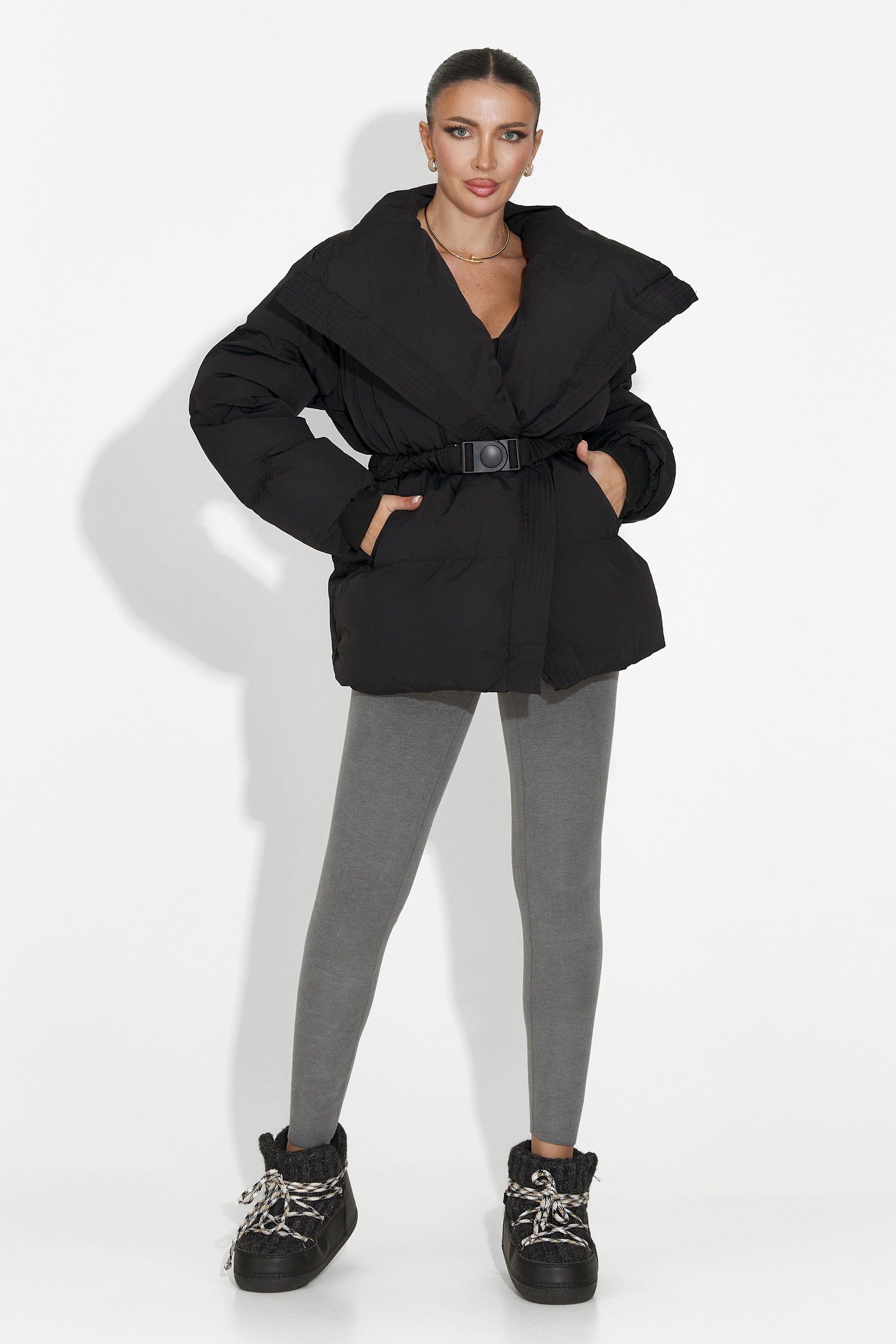 Geaca dama casual neagra Norisa Bogas