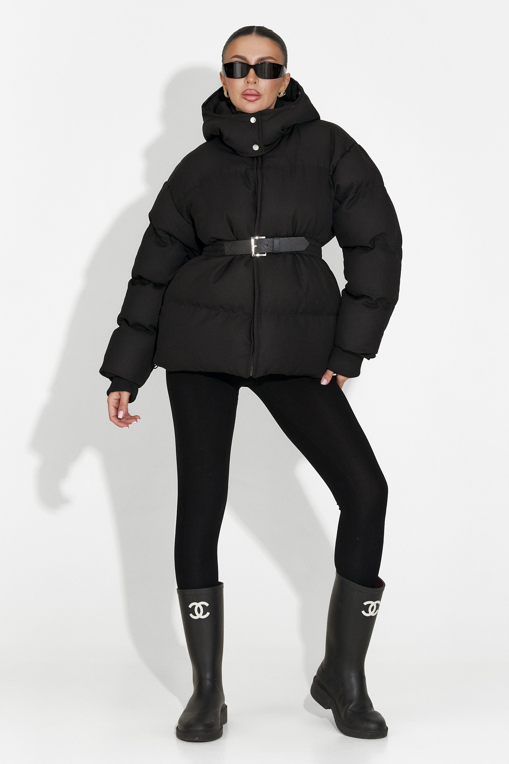 Geaca dama casual neagra Savrina Bogas