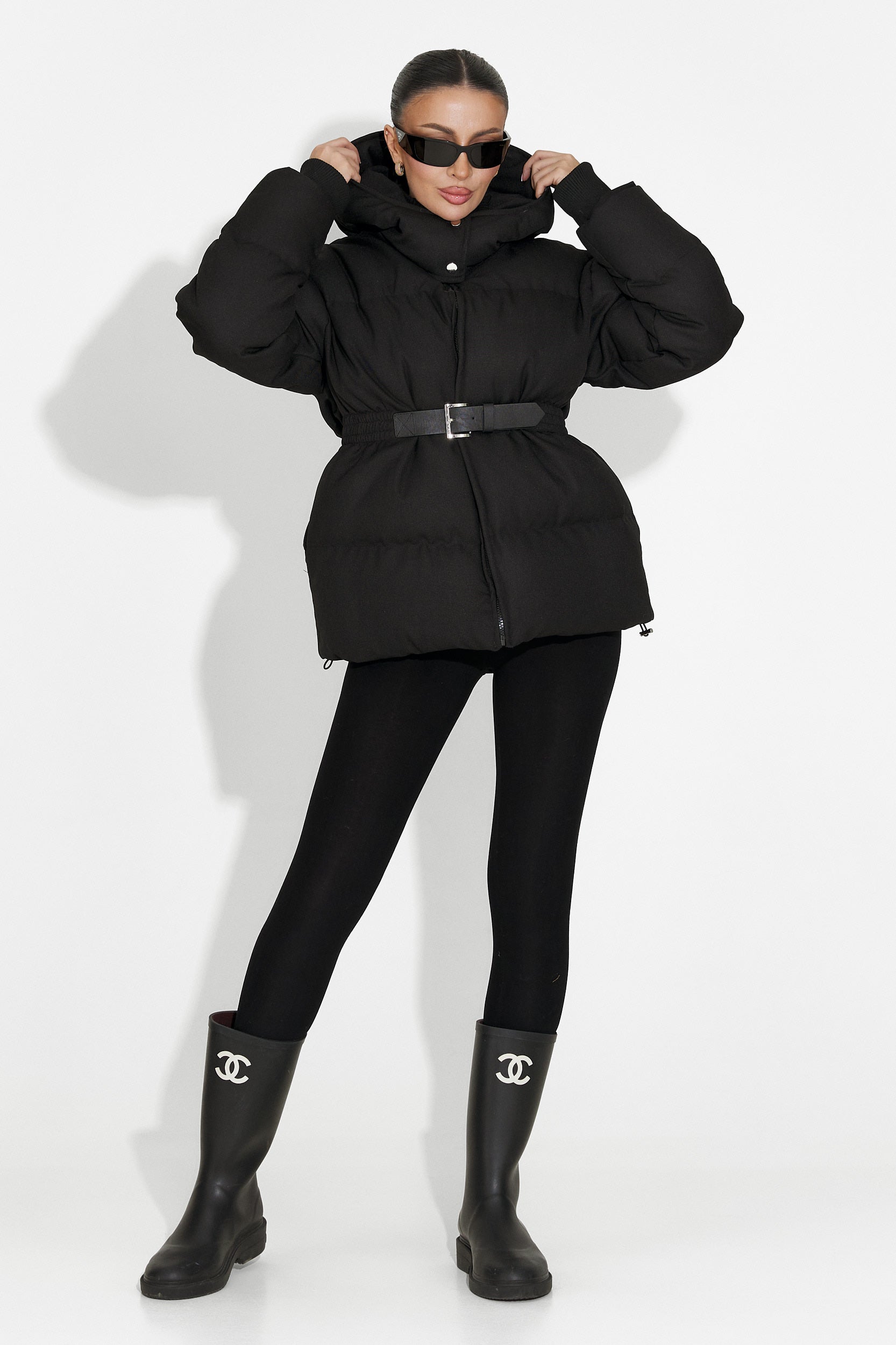 Geaca dama casual neagra Savrina Bogas