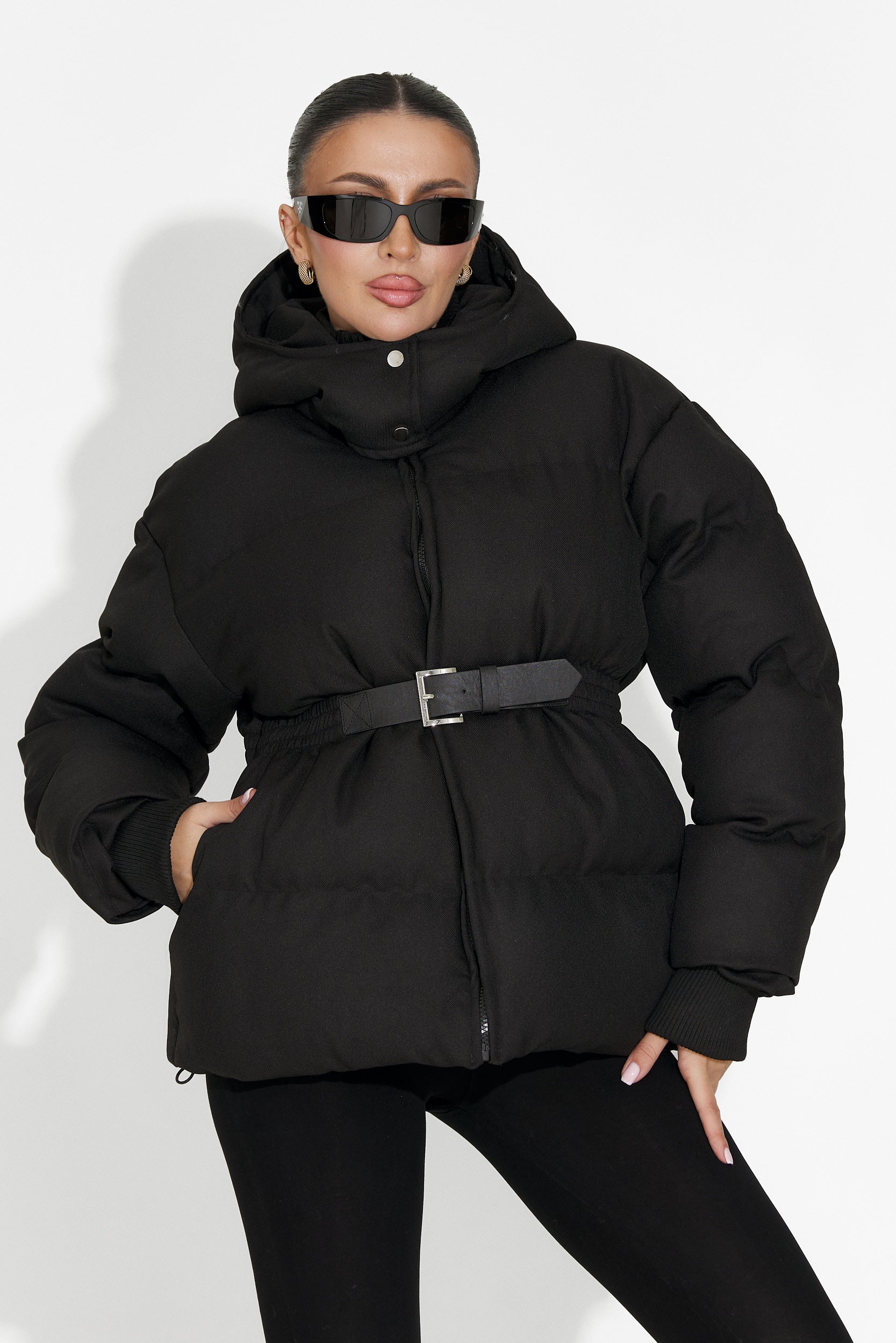 Geaca dama casual neagra Savrina Bogas