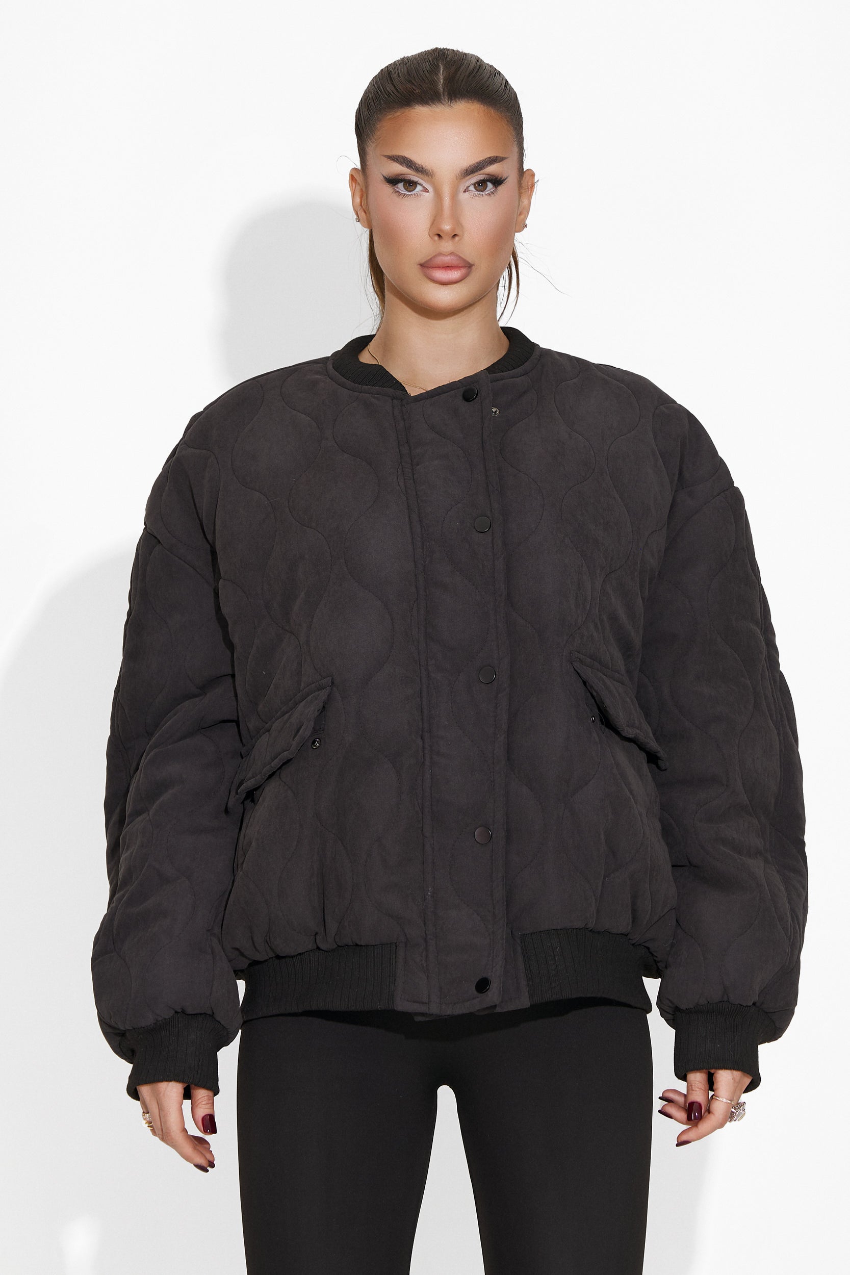 Geaca dama casual neagra Winfrey Bogas