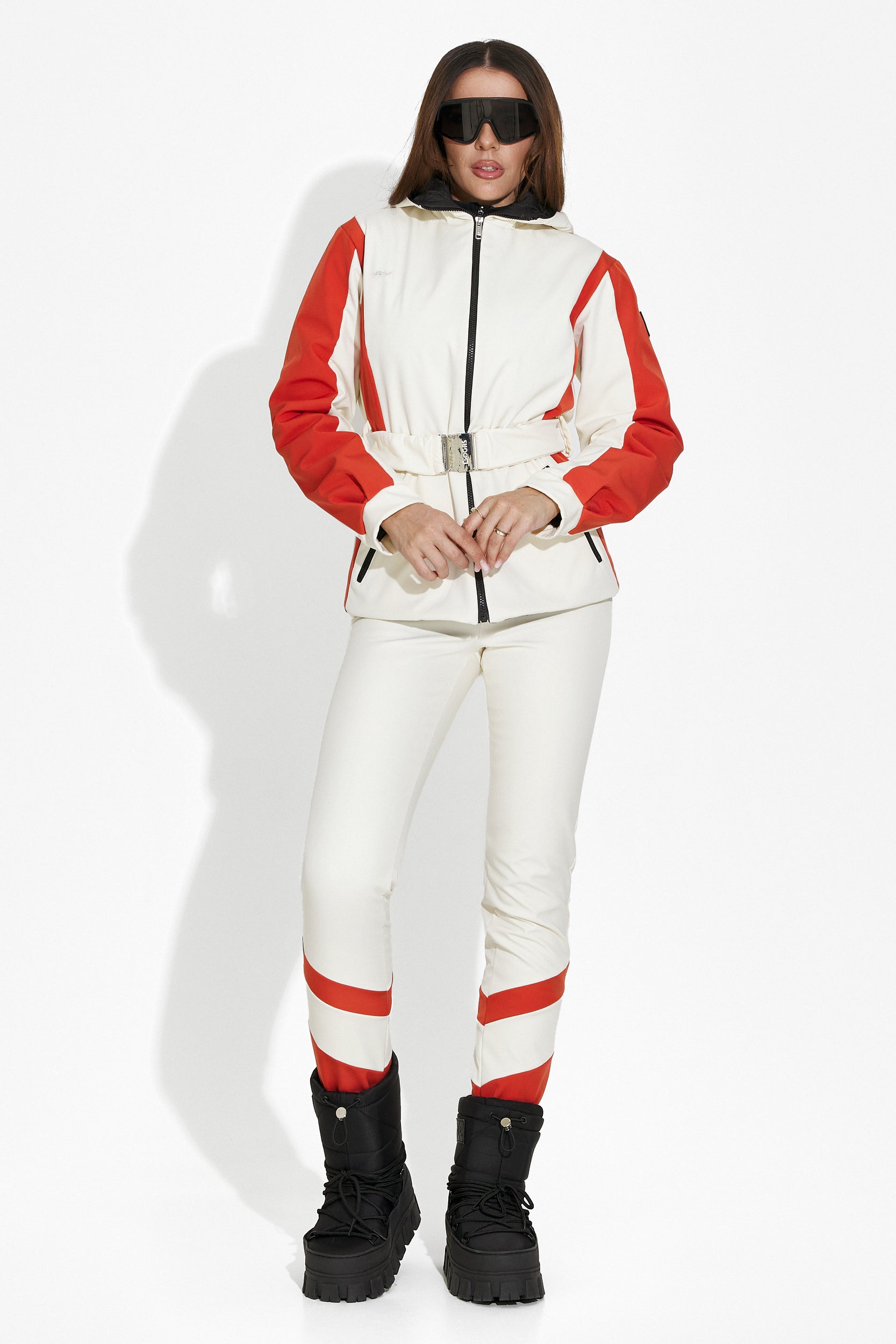 Geaca ski dama bej Quinta Bogas