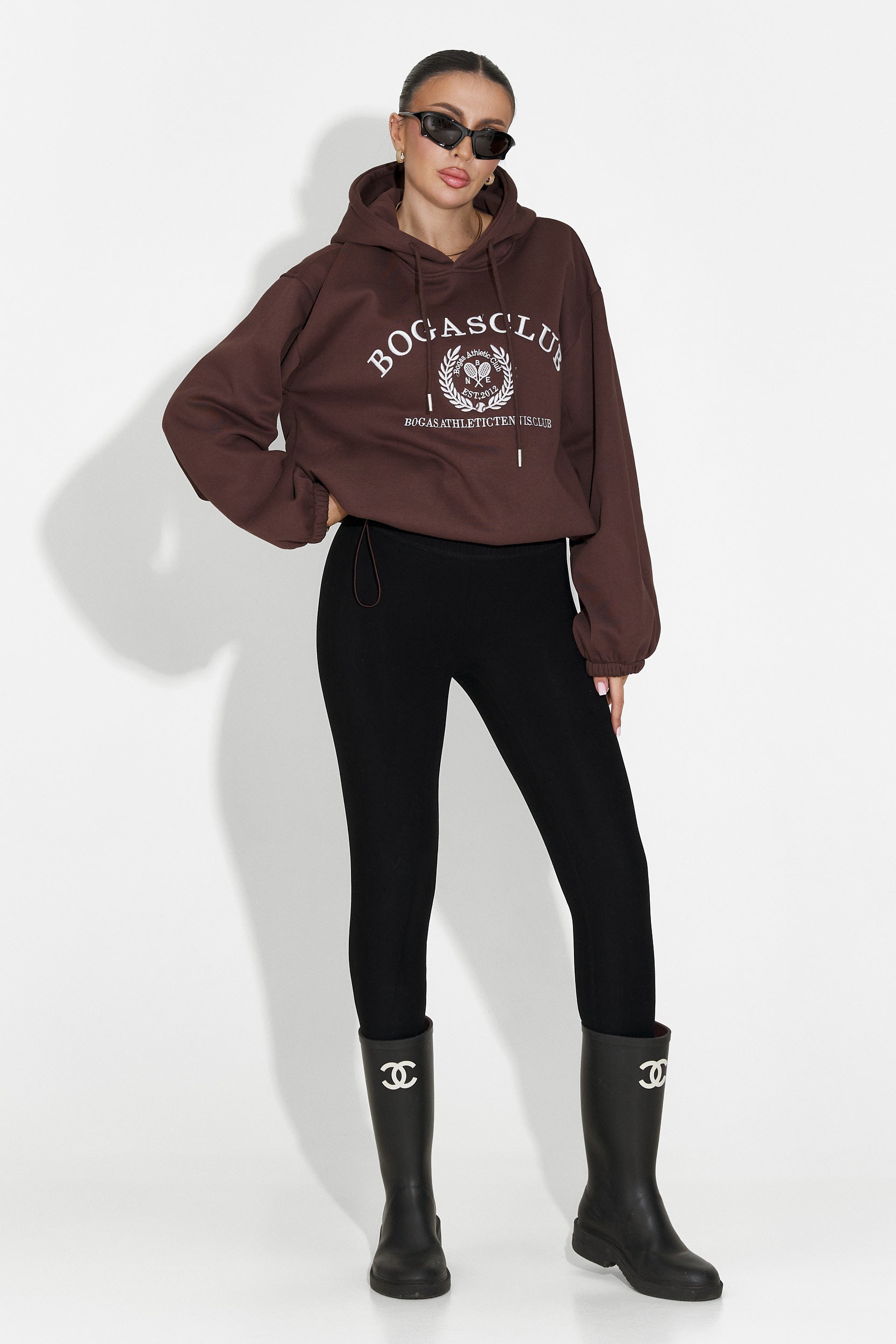 Hanorac dama casual maro Rinalis Bogas