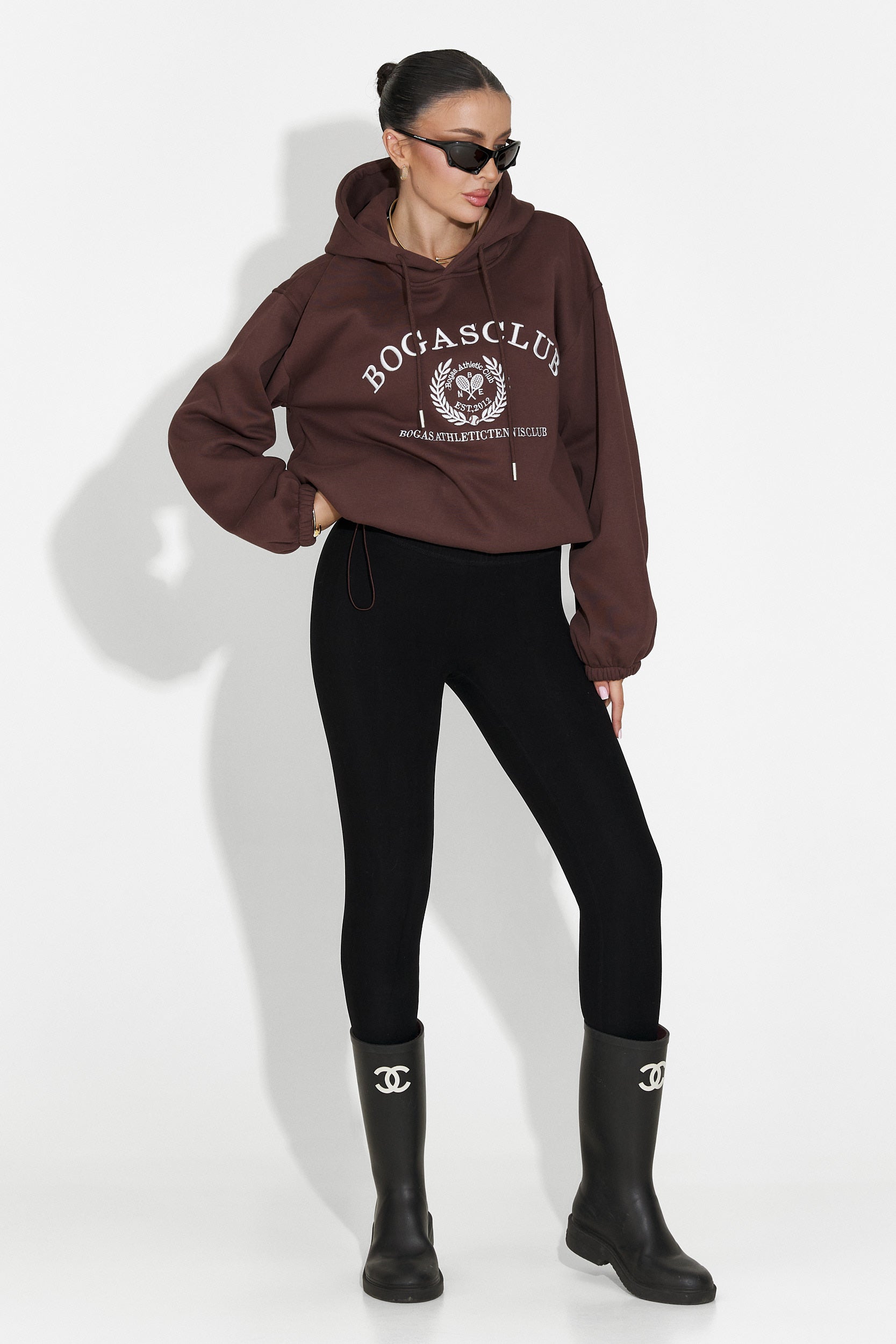 Hanorac dama casual maro Rinalis Bogas