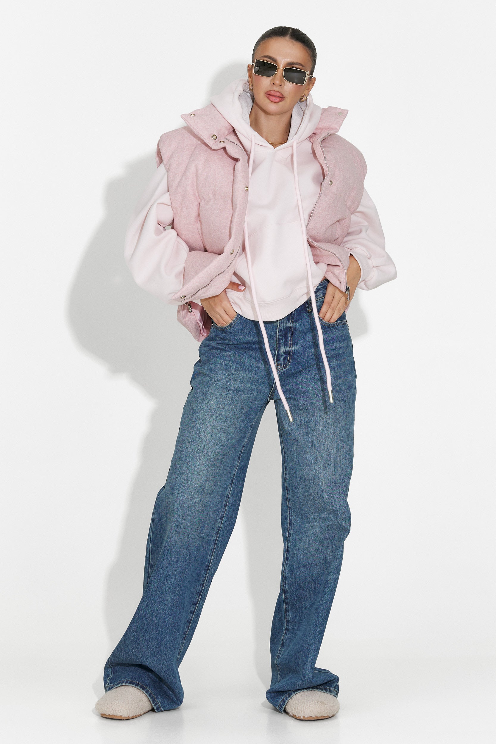 Hanorac dama casual roz Loravia Bogas