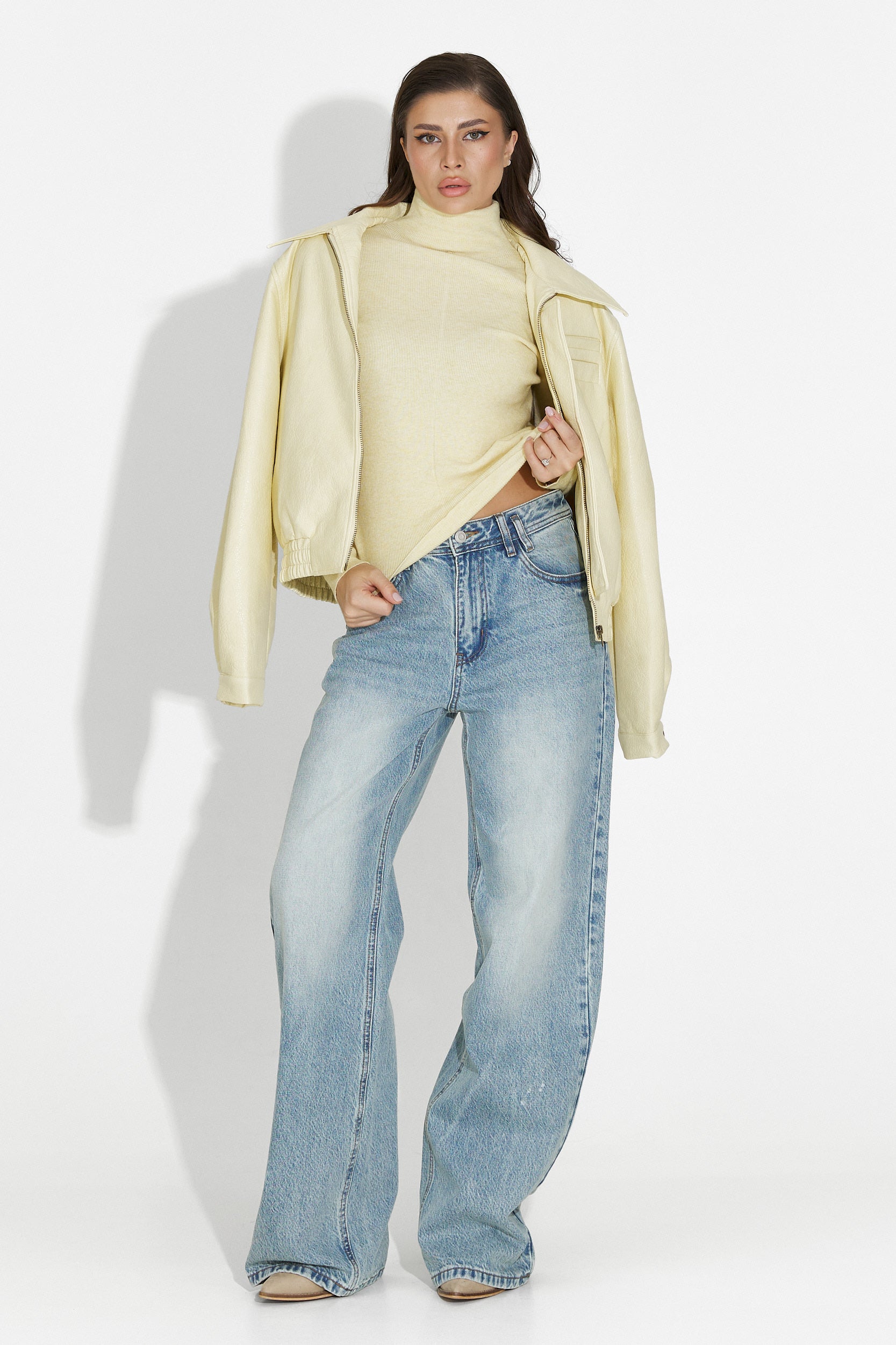 Helanca dama casual galbena Invera Bogas