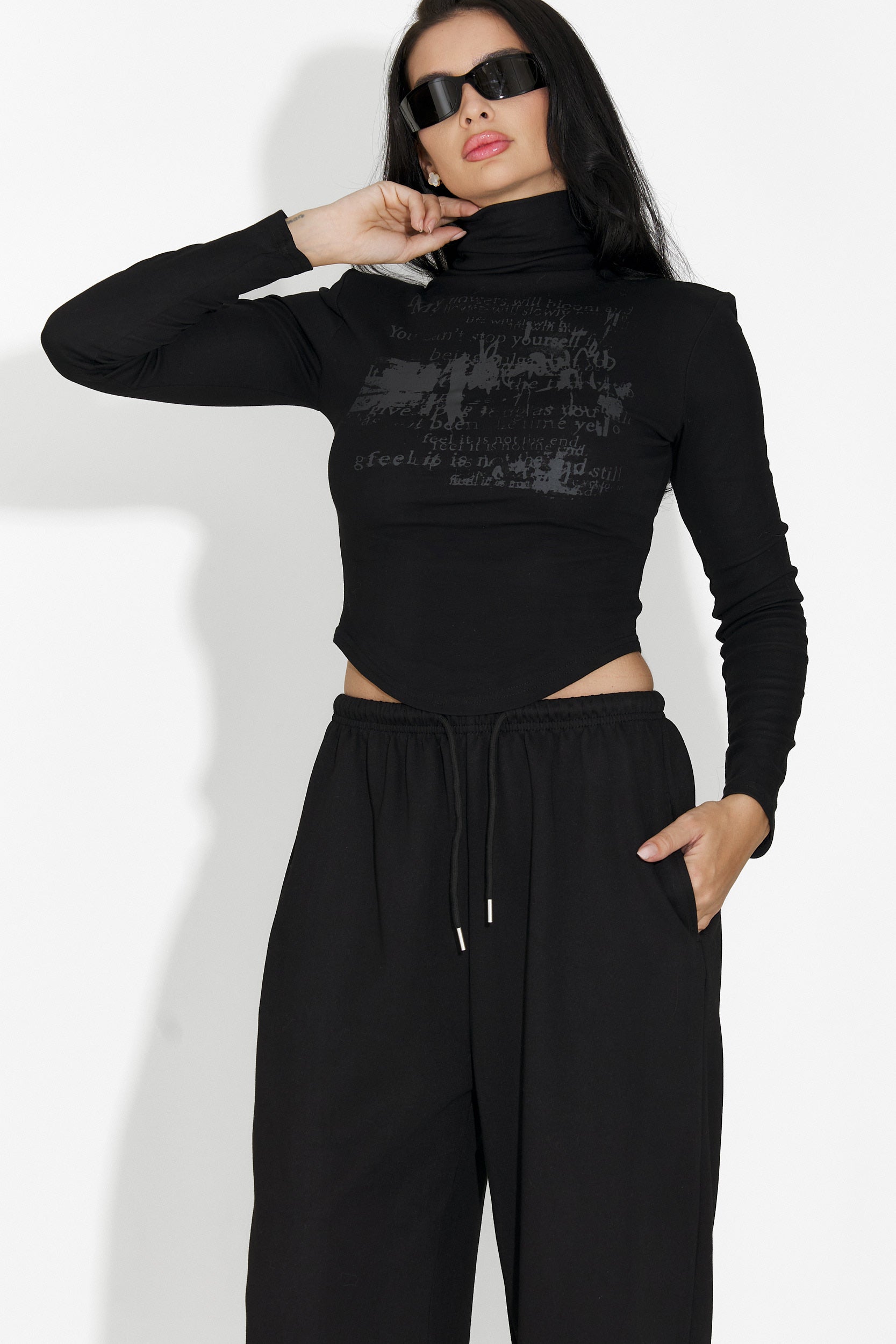 Helanca dama casual neagra Fenalya Bogas