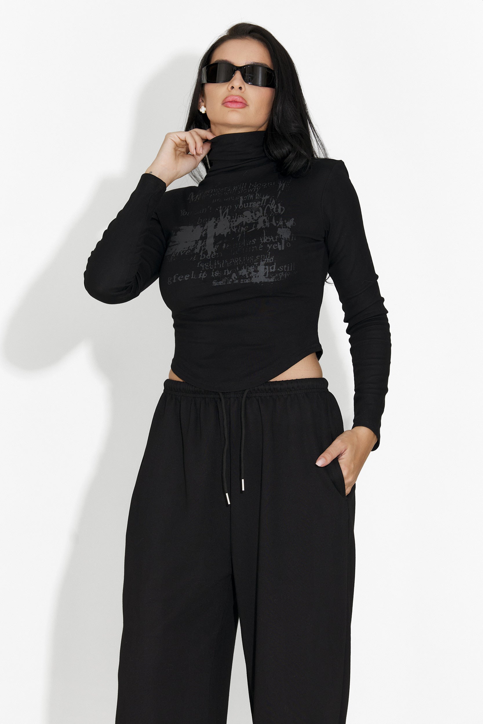 Helanca dama casual neagra Fenalya Bogas