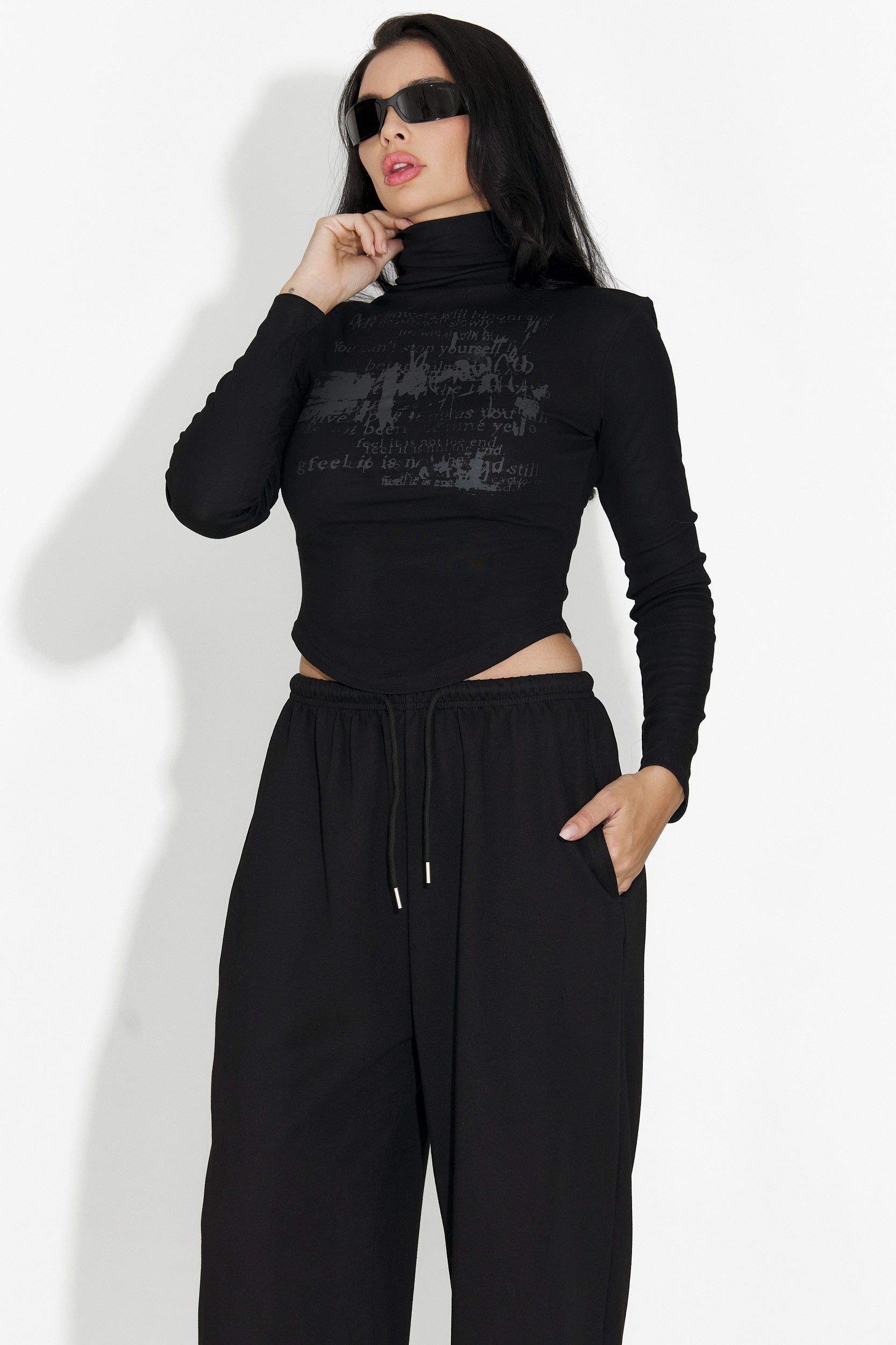 Helanca dama casual neagra Fenalya Bogas