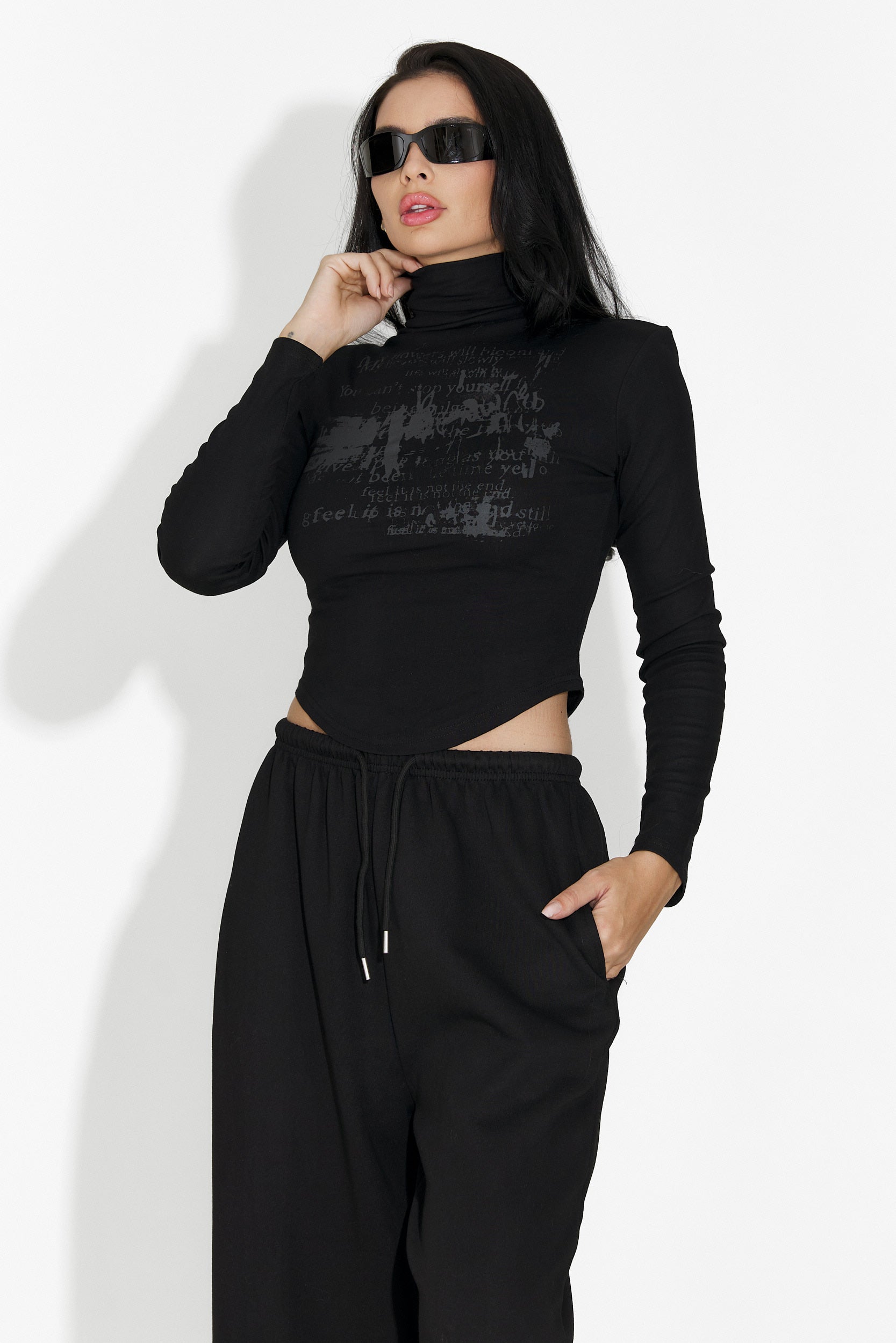 Helanca dama casual neagra Fenalya Bogas