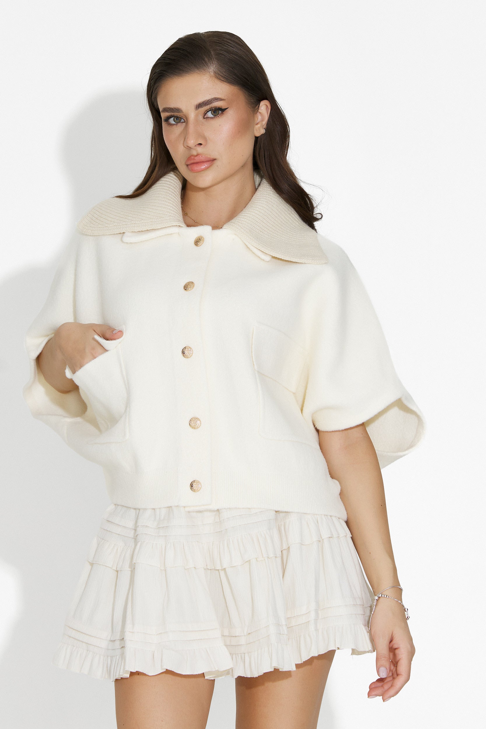 Jacheta dama casual bej Cariolia Bogas