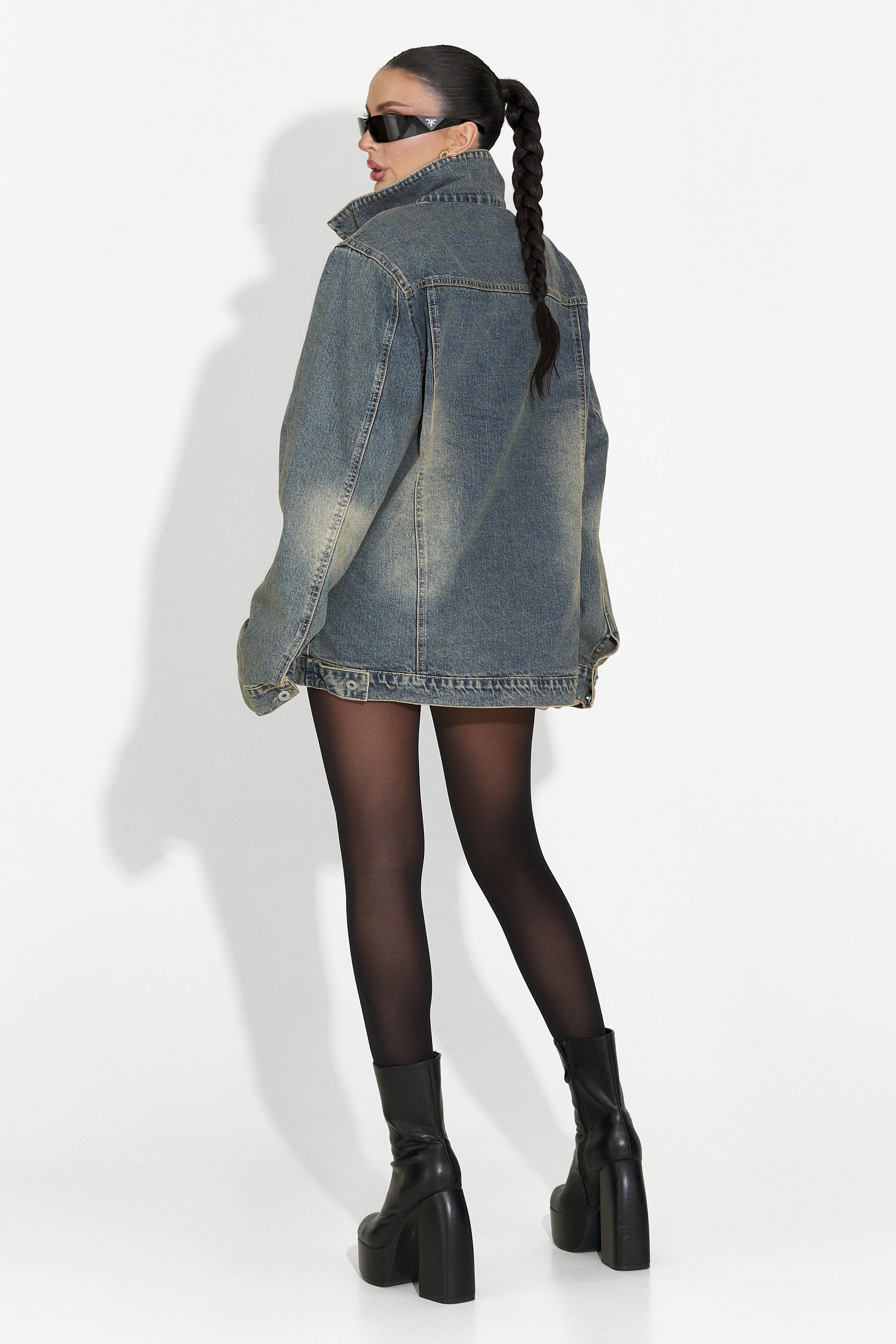 Jacheta dama casual bleu Hazelia Bogas