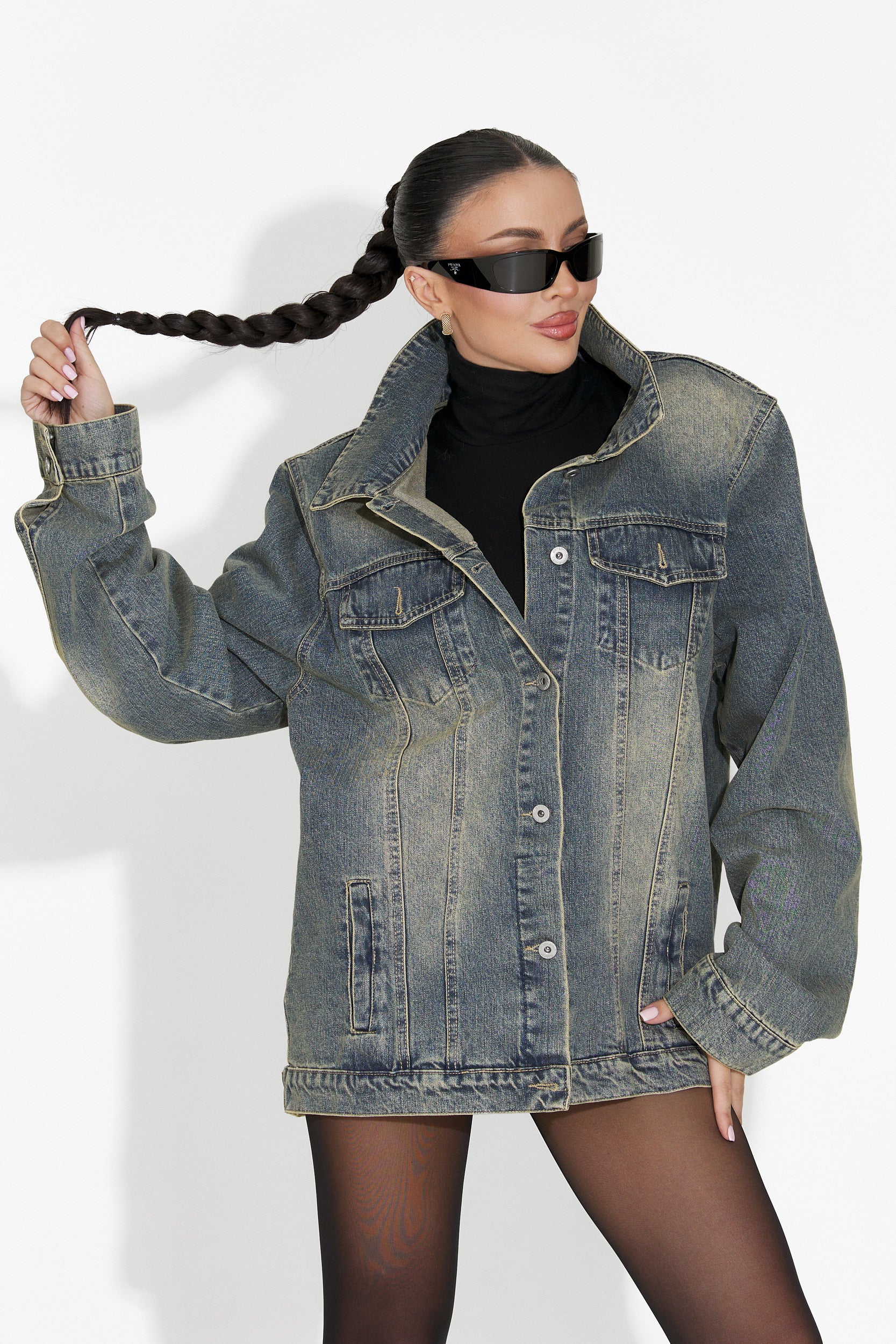 Jacheta dama casual bleu Hazelia Bogas