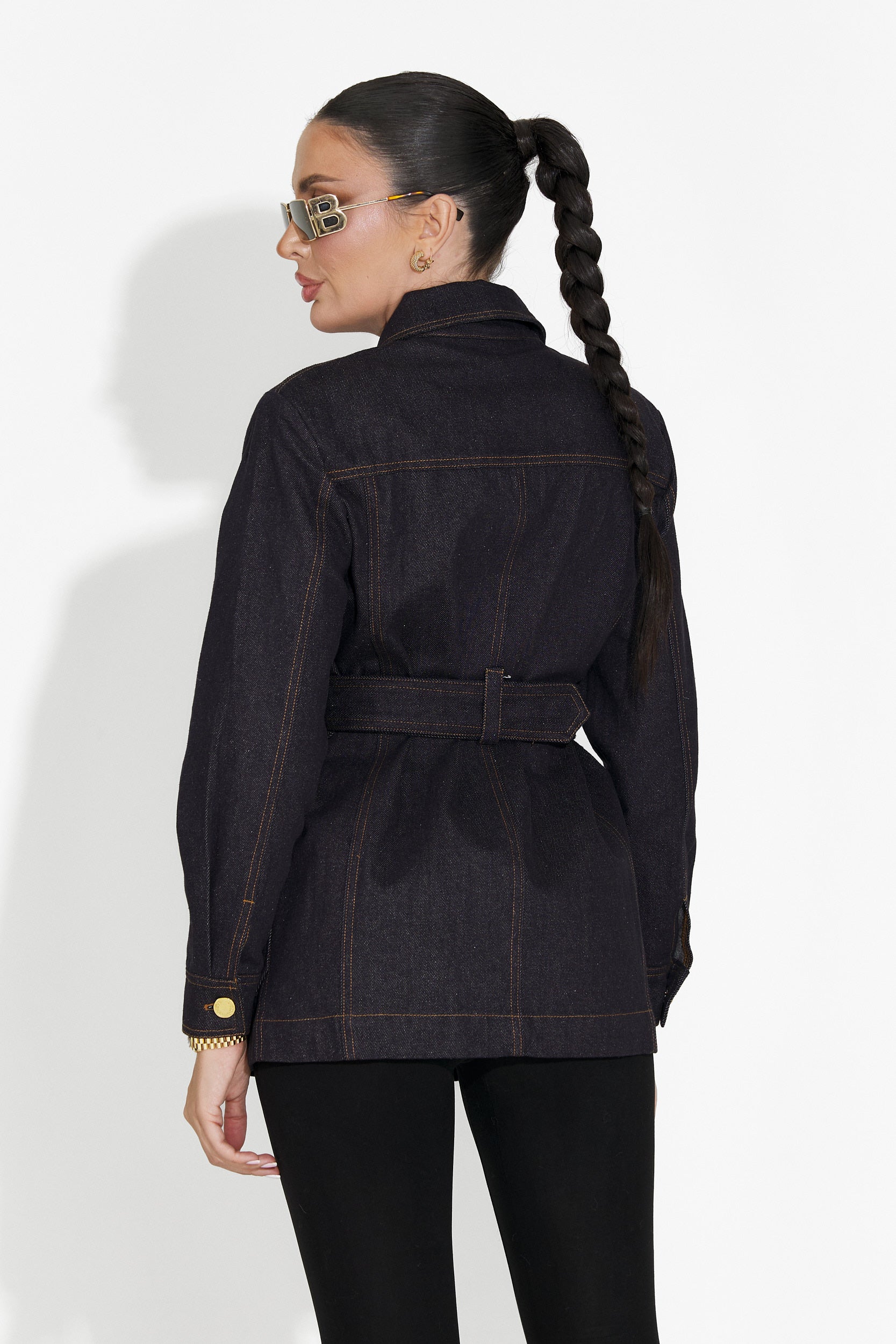 Jacheta dama casual bleumarin Nimora Bogas