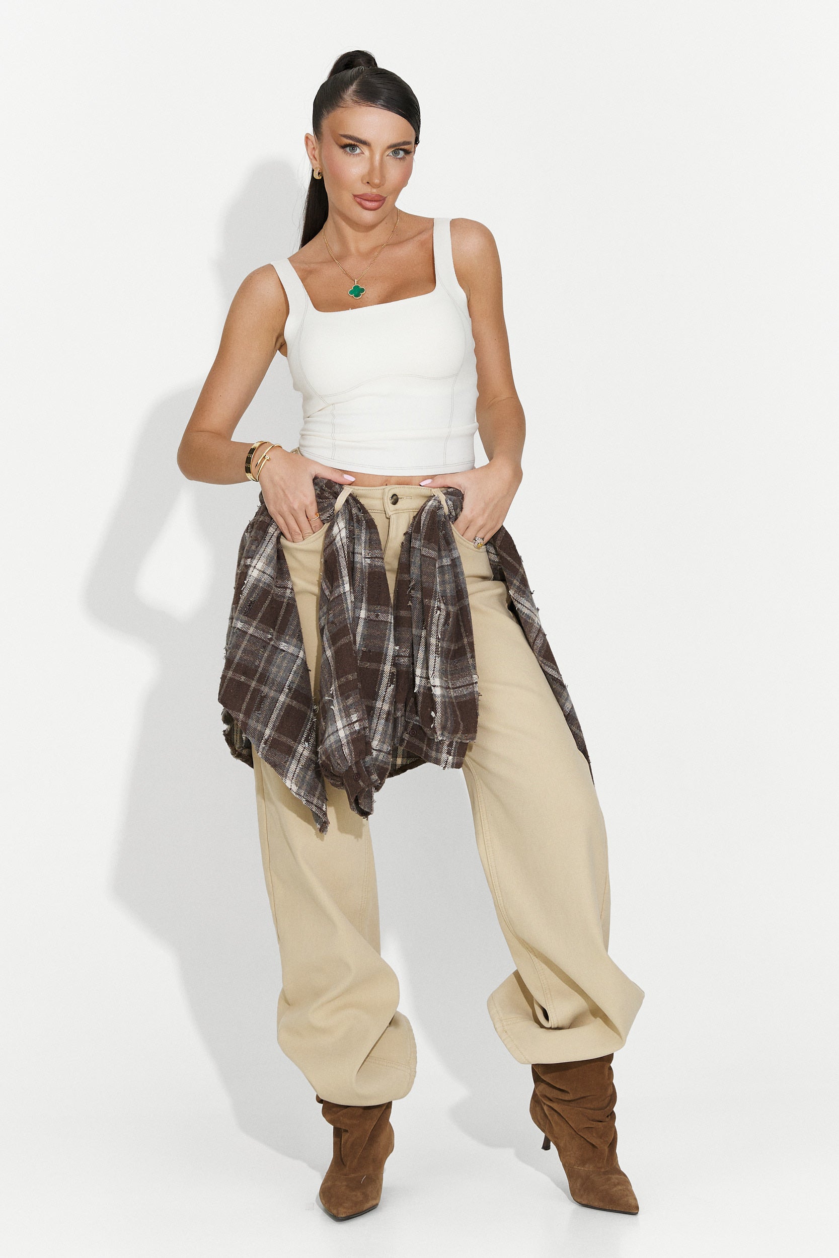 Maiou dama casual alb Jasira Bogas