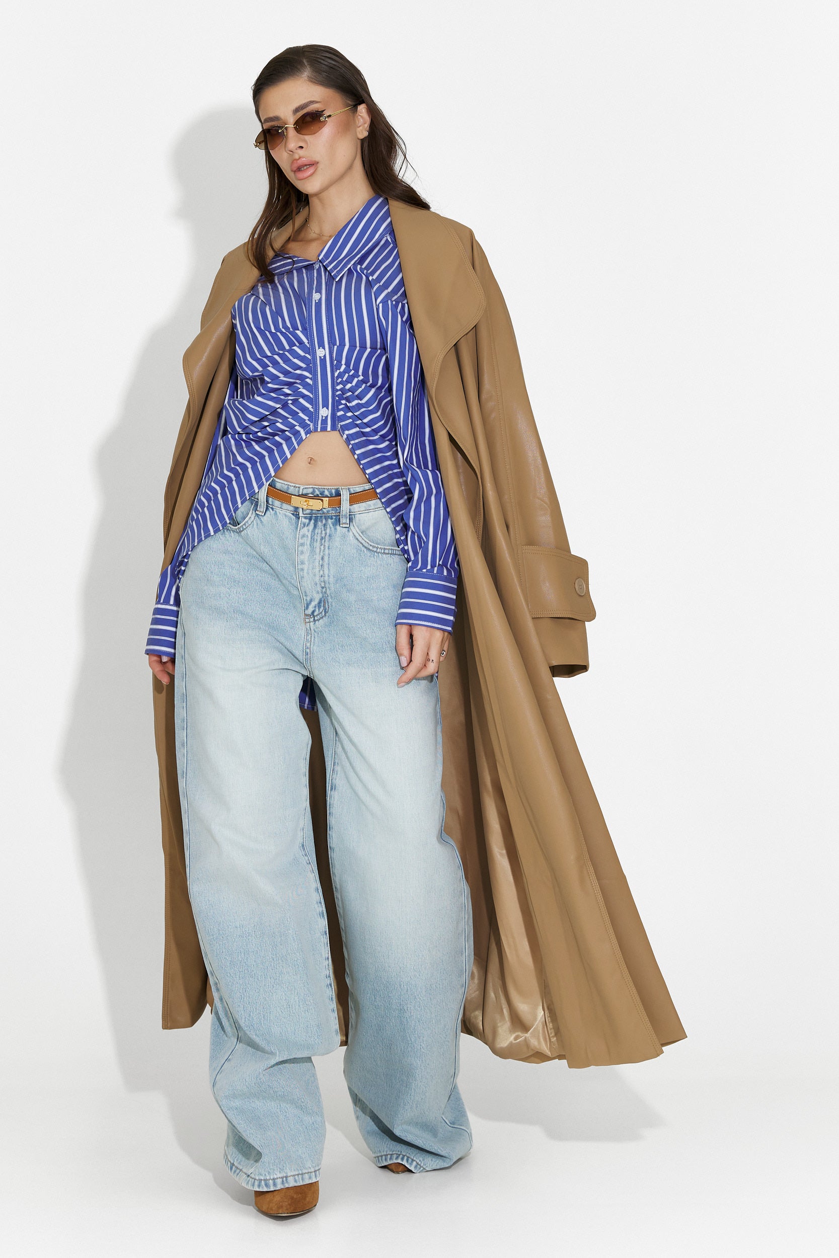 Palton dama elegant bej Jasoria Bogas