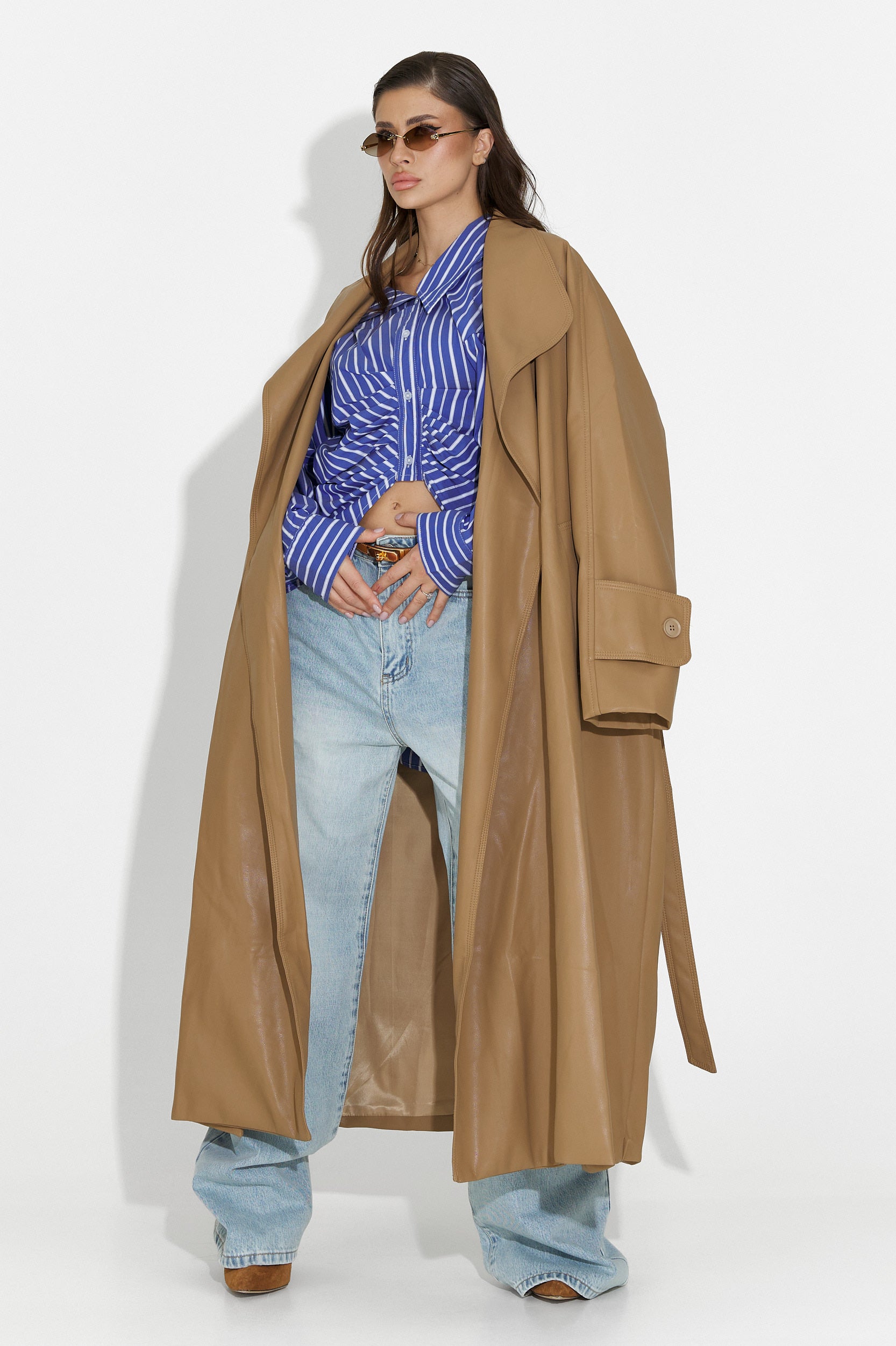 Palton dama elegant bej Jasoria Bogas