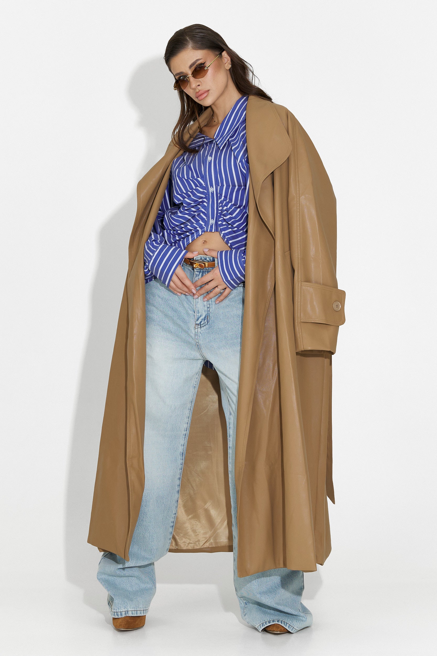 Palton dama elegant bej Jasoria Bogas