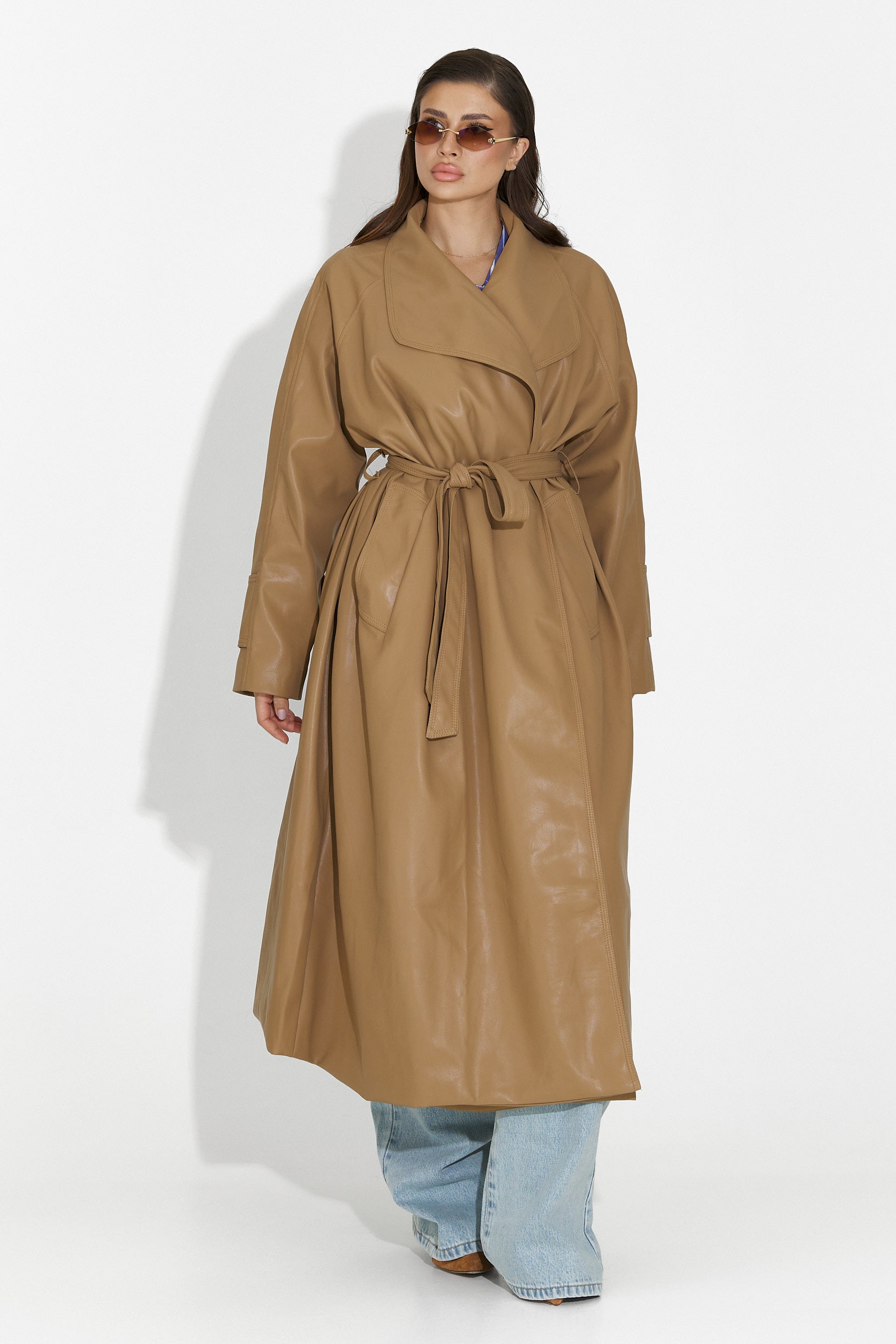 Palton dama elegant bej Jasoria Bogas