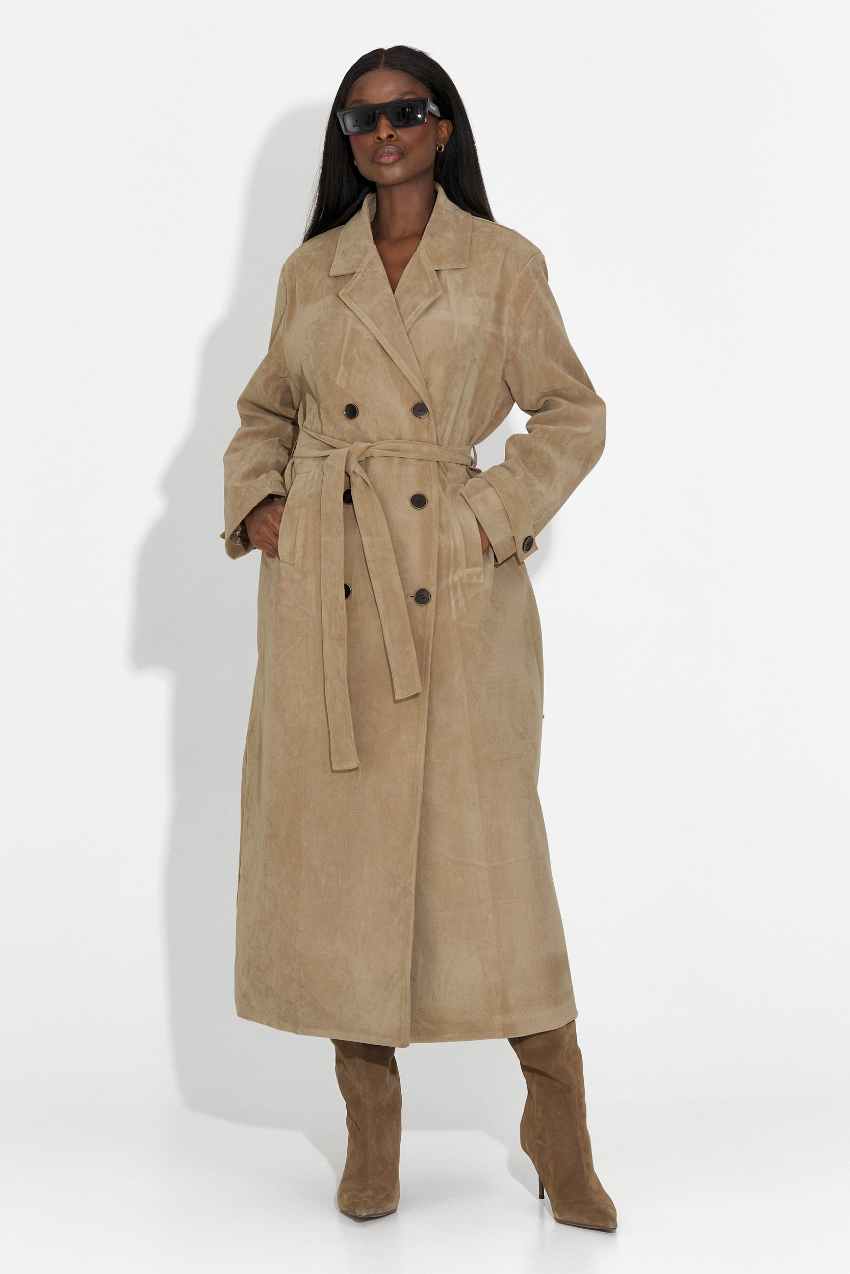 Palton dama elegant bej Seliora Bogas