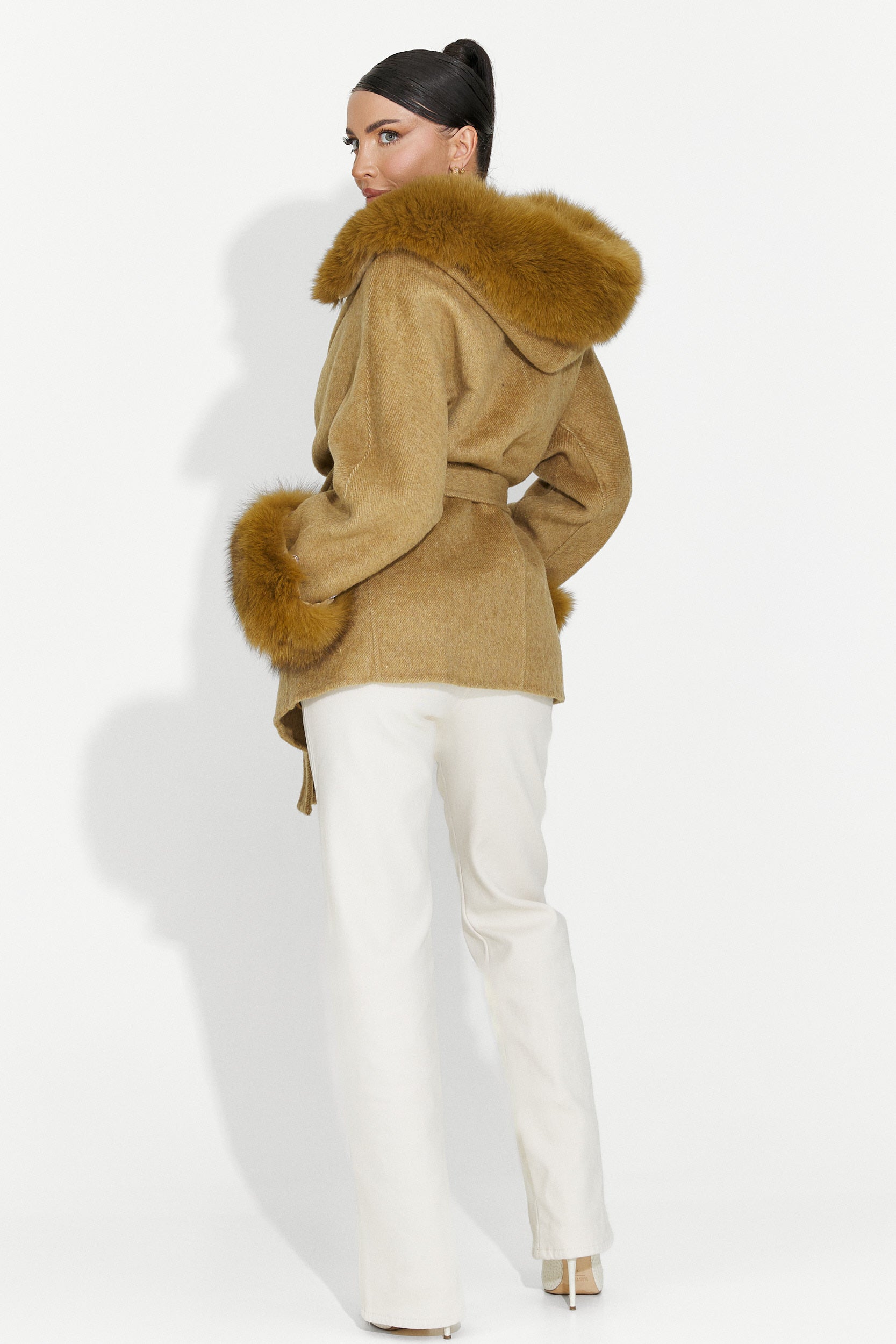 Palton dama elegant maro Betina Bogas