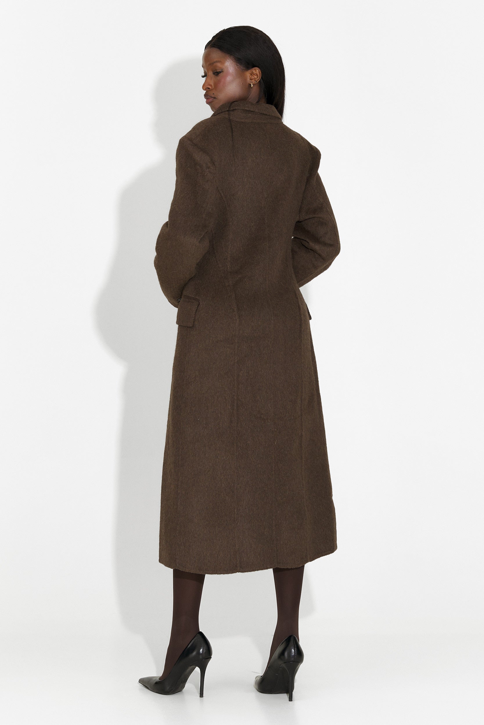 Palton dama elegant maro Savira Bogas