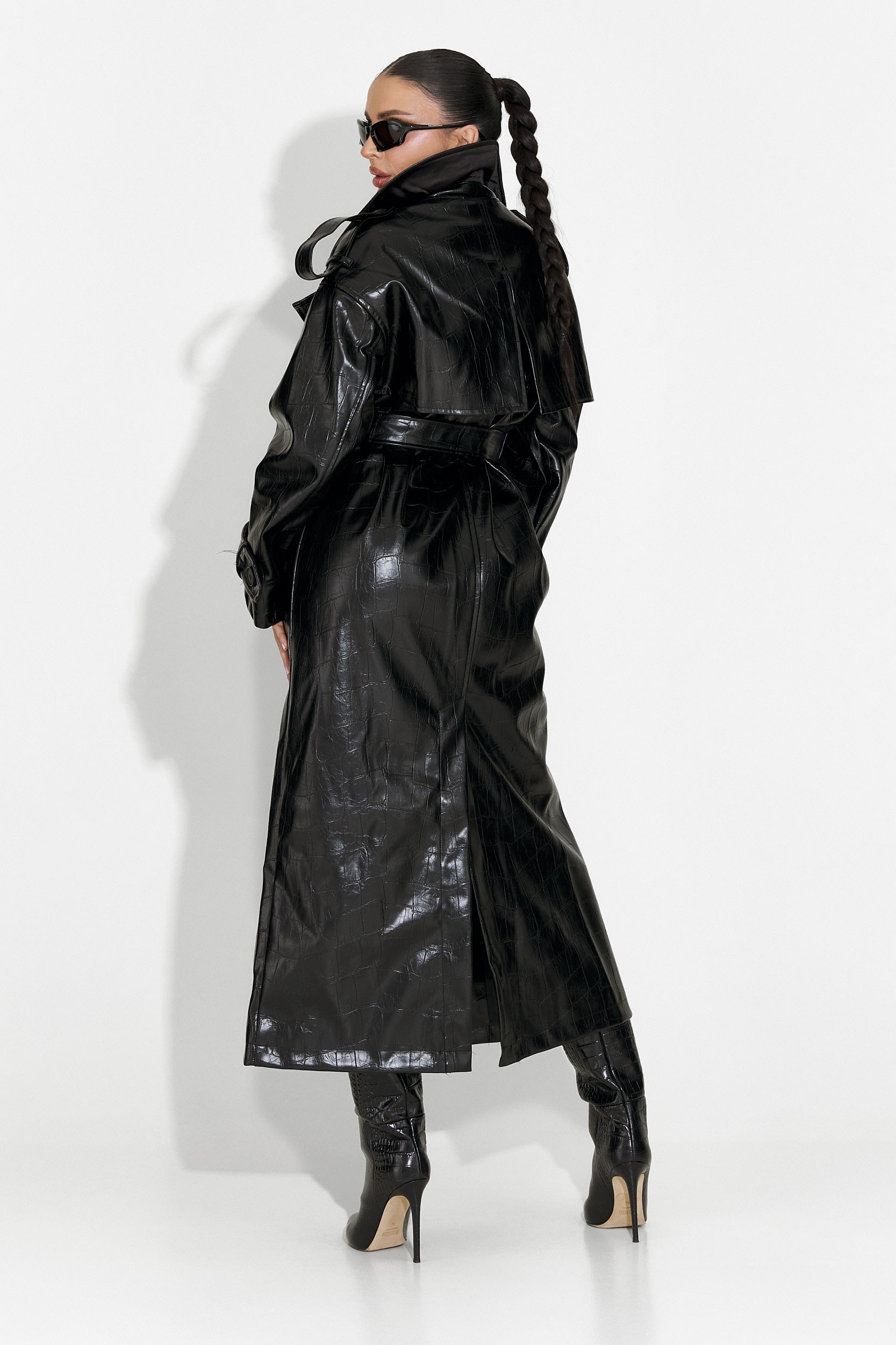 Palton dama elegant negru Niova Bogas