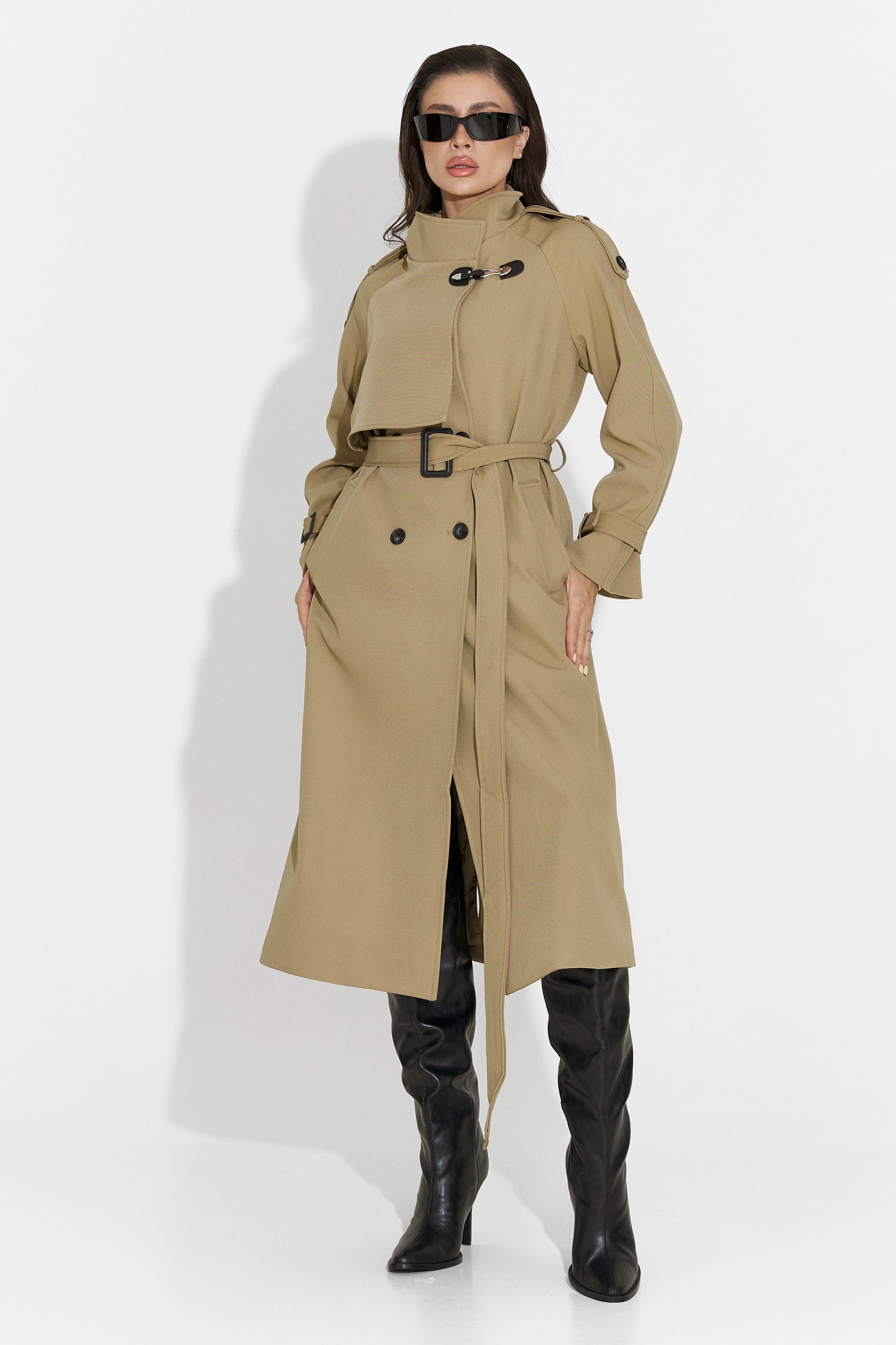 Palton dama lung maro Misena Bogas