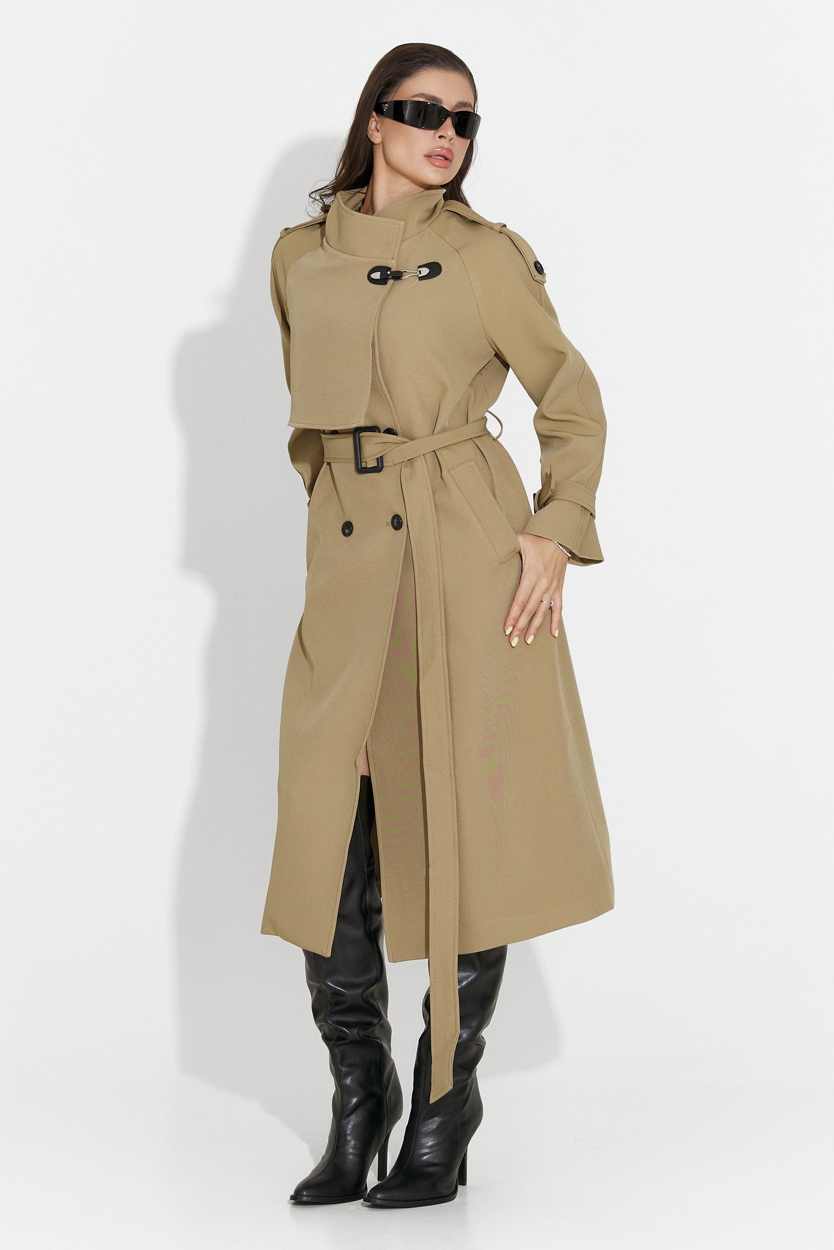 Palton dama lung maro Misena Bogas