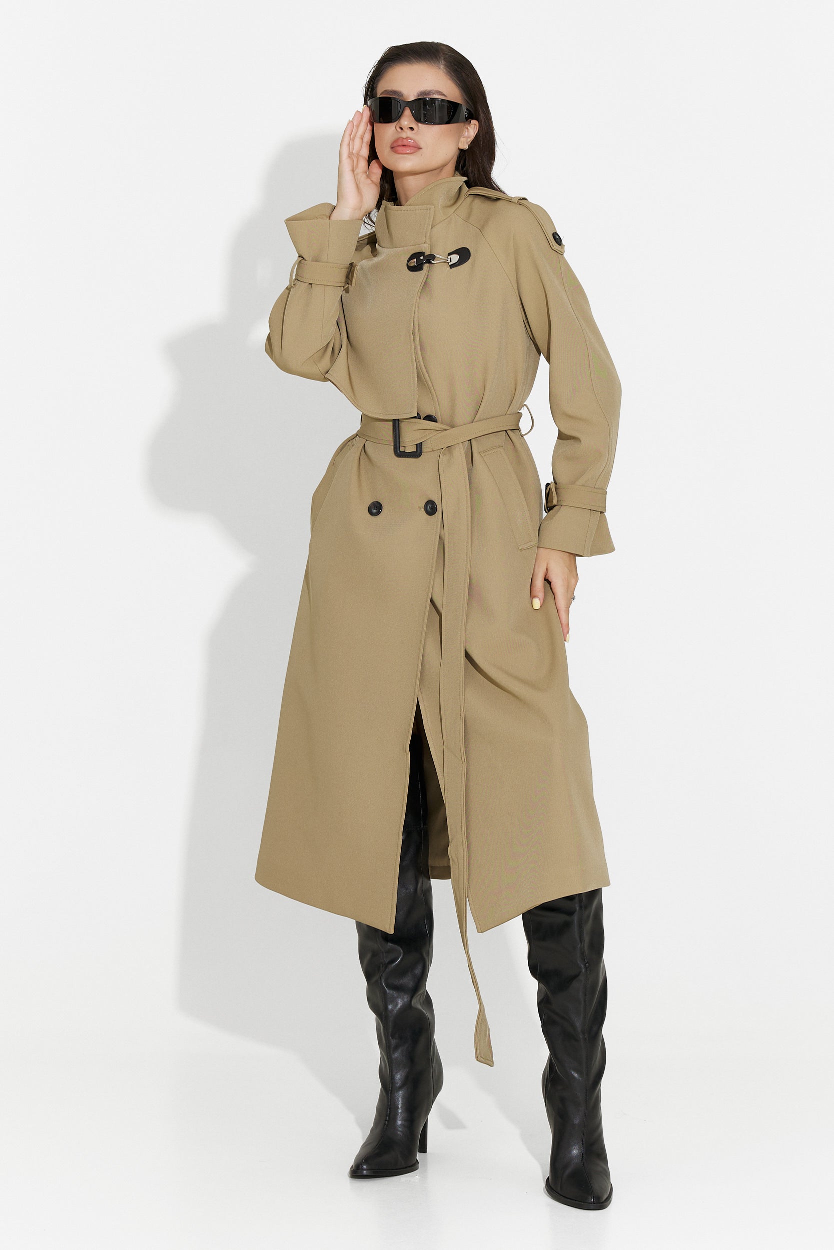 Palton dama lung maro Misena Bogas