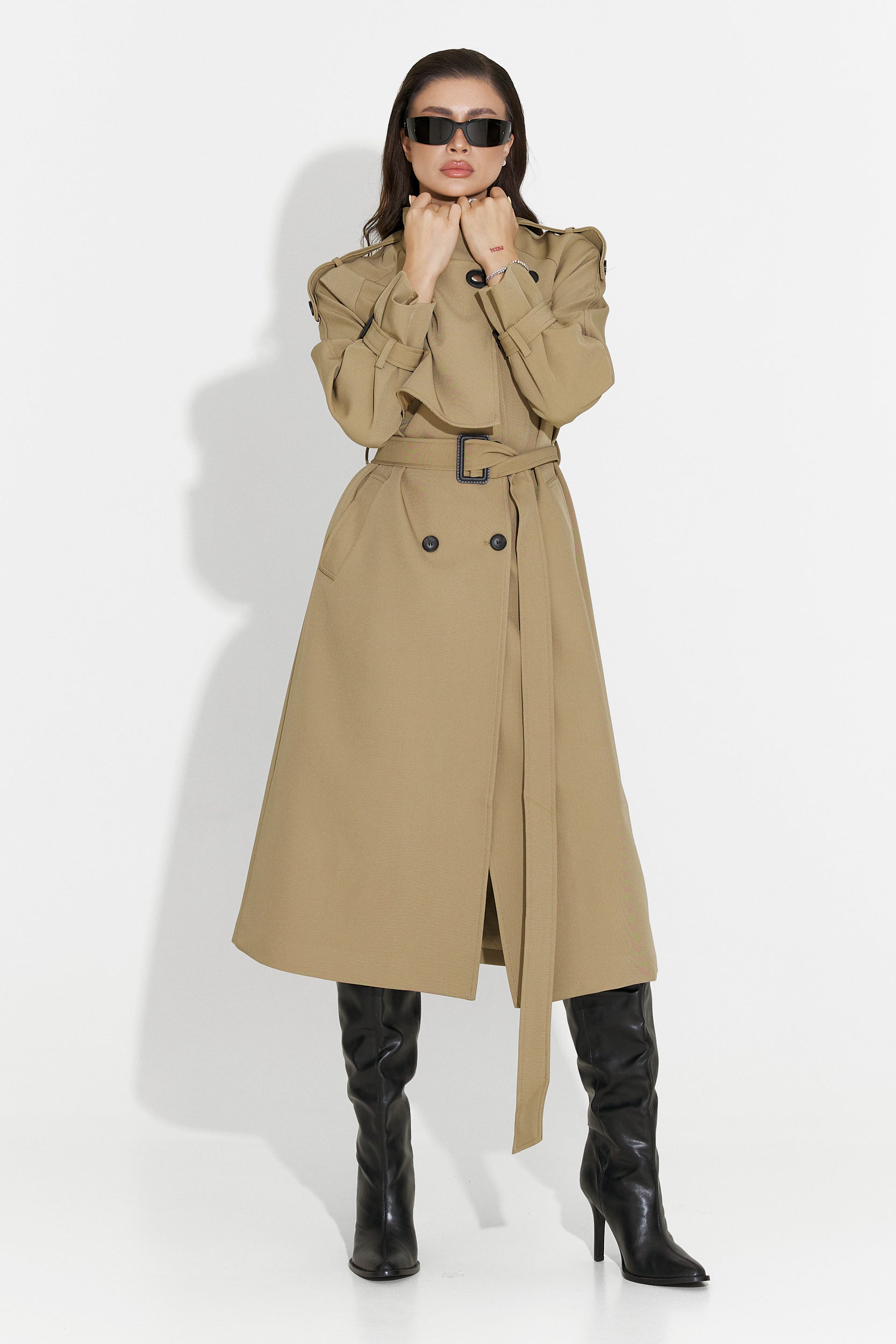 Palton dama lung maro Misena Bogas