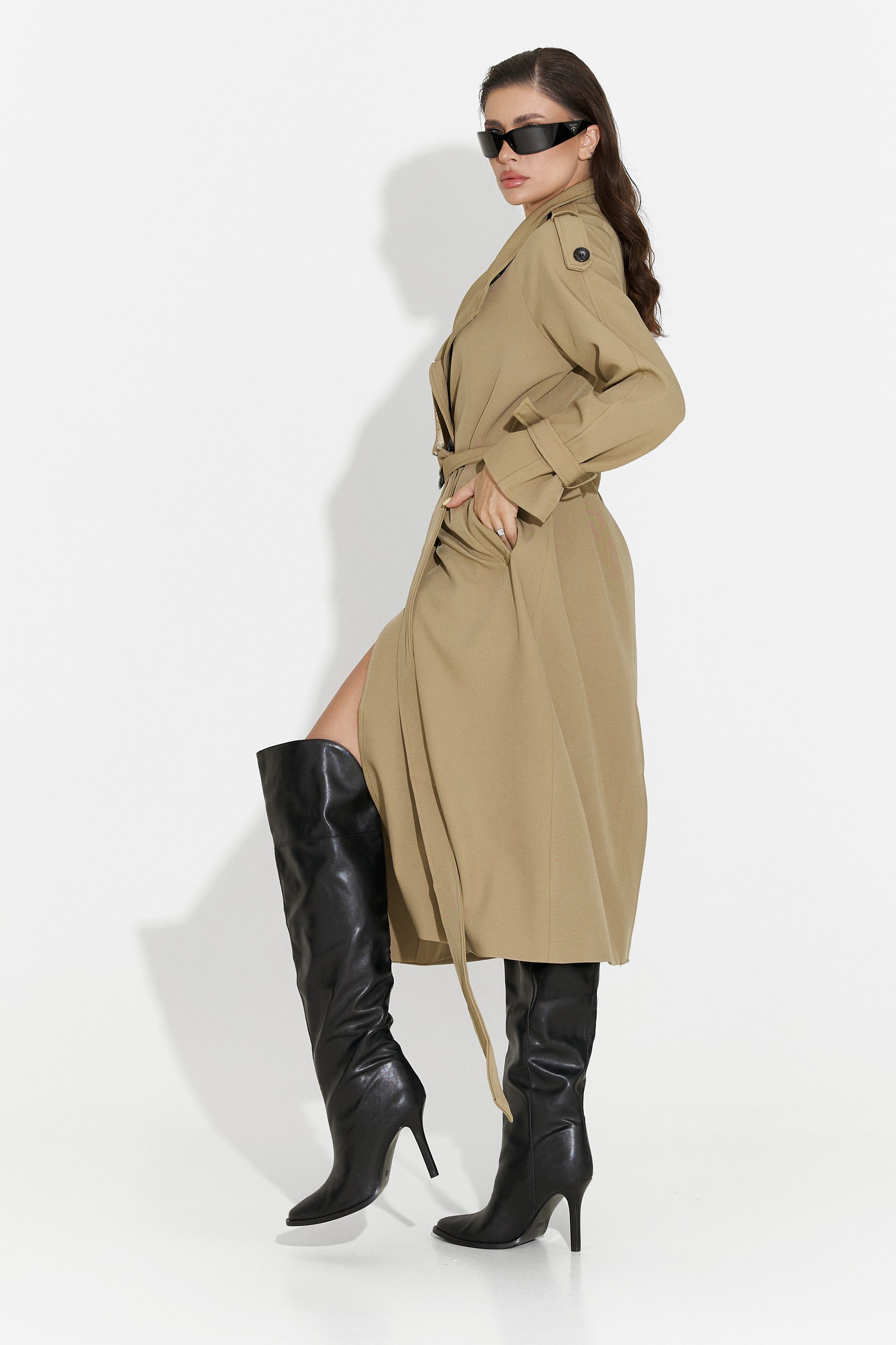 Palton dama lung maro Misena Bogas