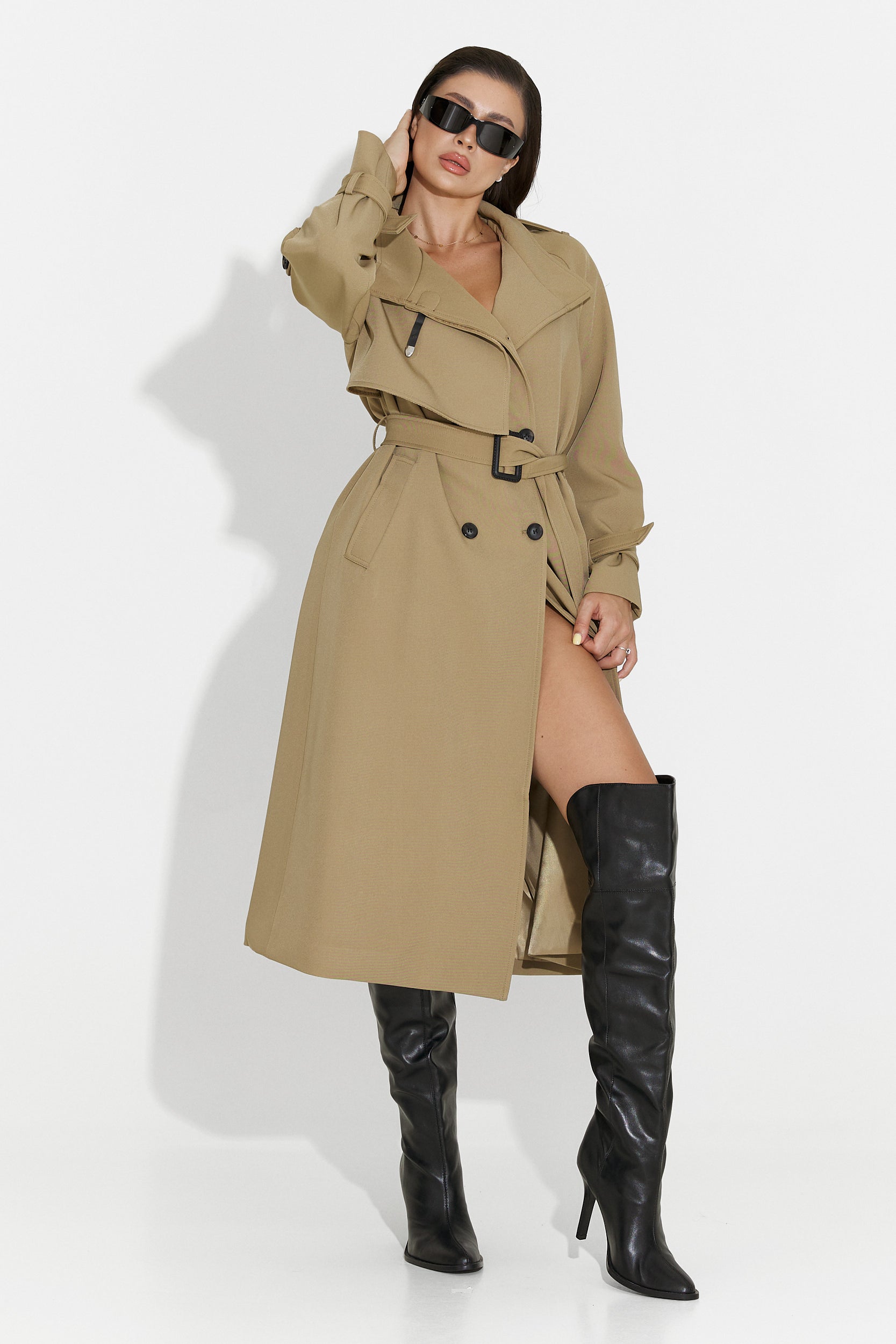 Palton dama lung maro Misena Bogas