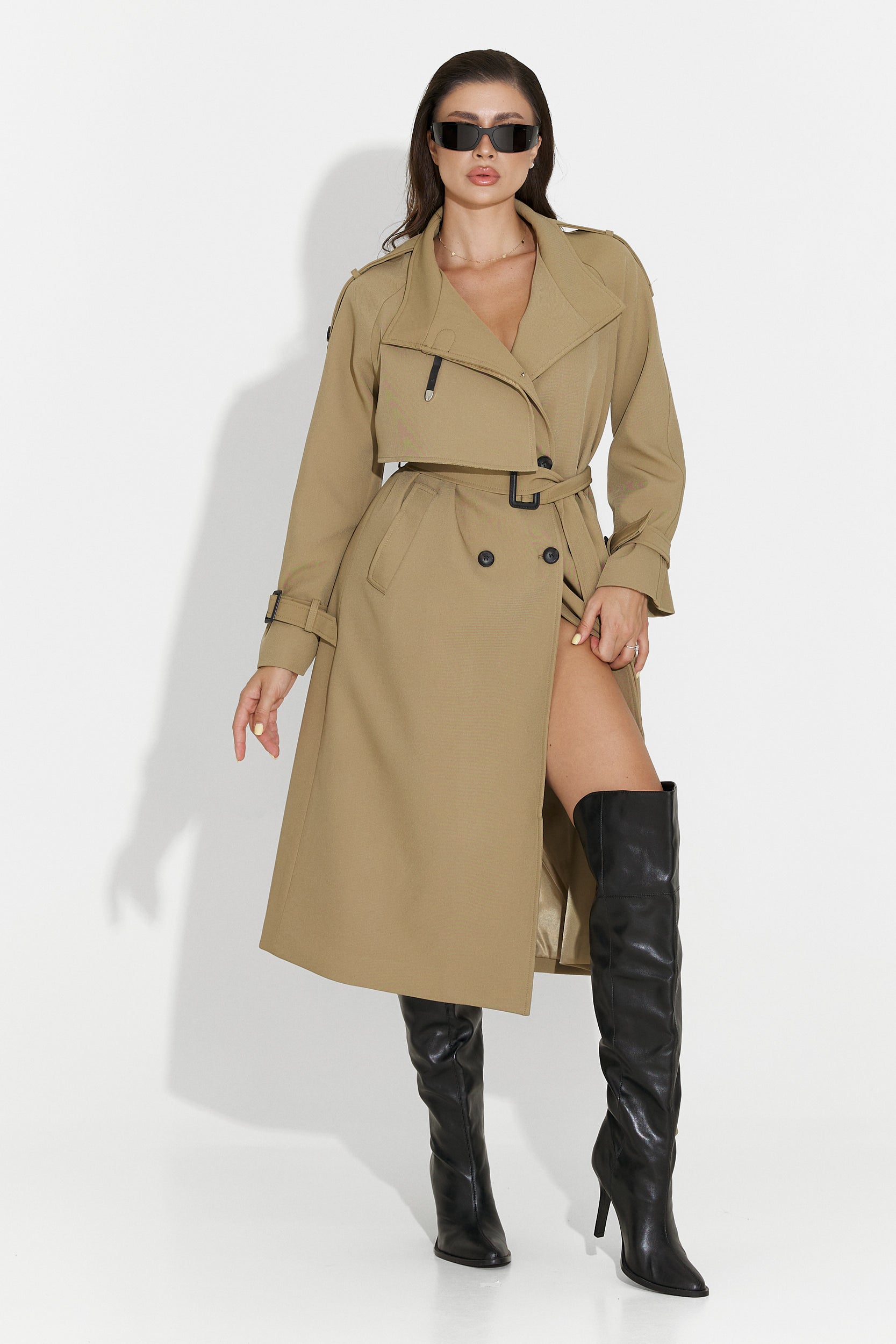 Palton dama lung maro Misena Bogas