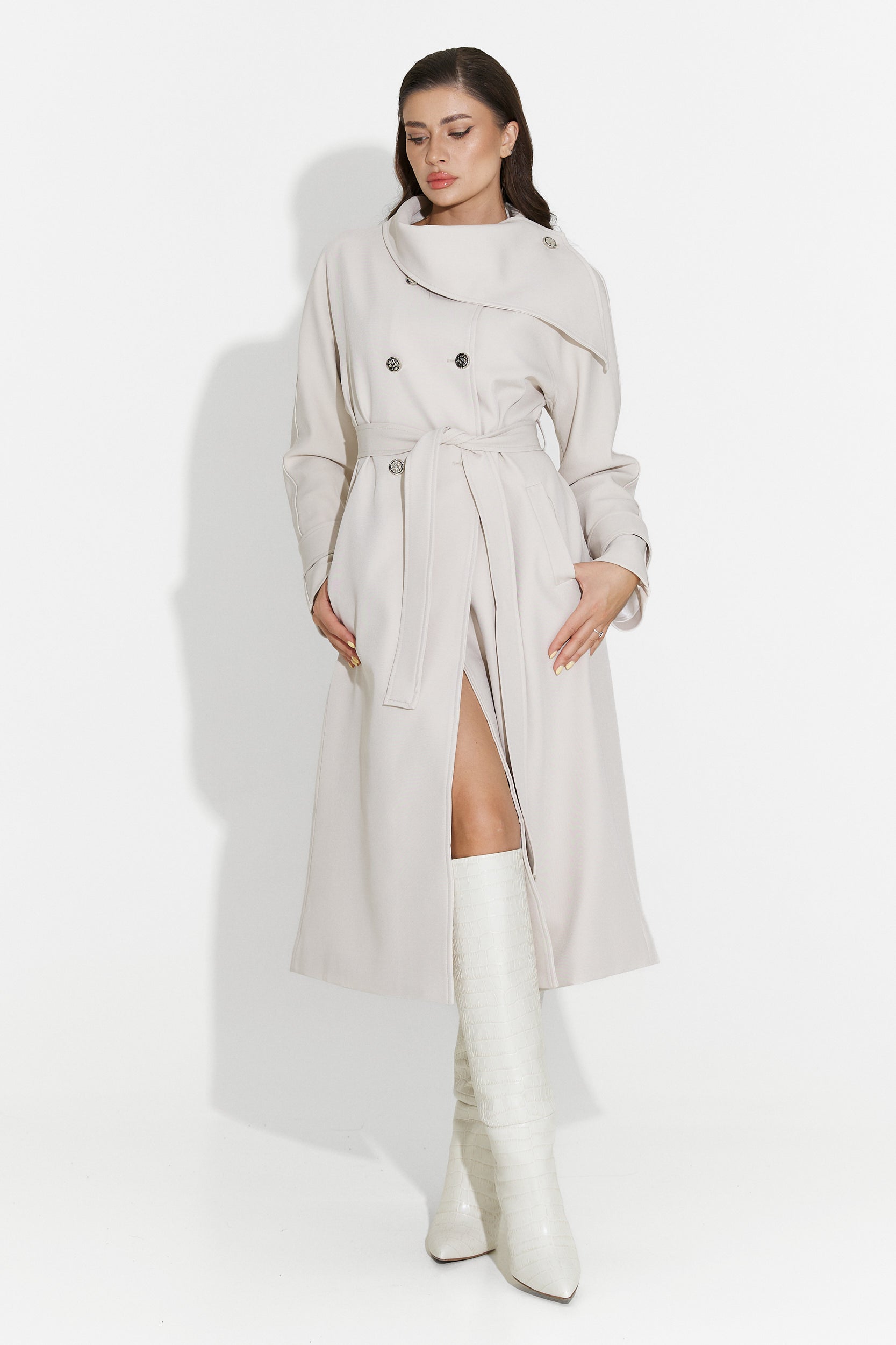 Palton dama mediu grej Scotie Bogas