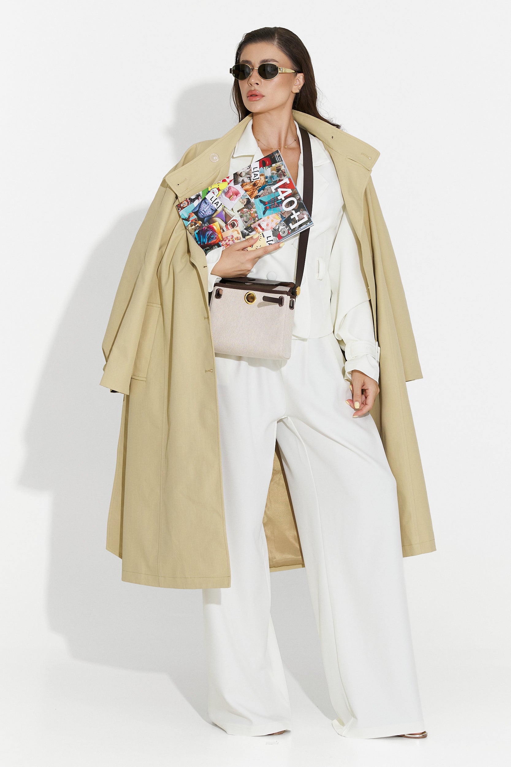 Palton dama mediu maro Dakisa Bogas