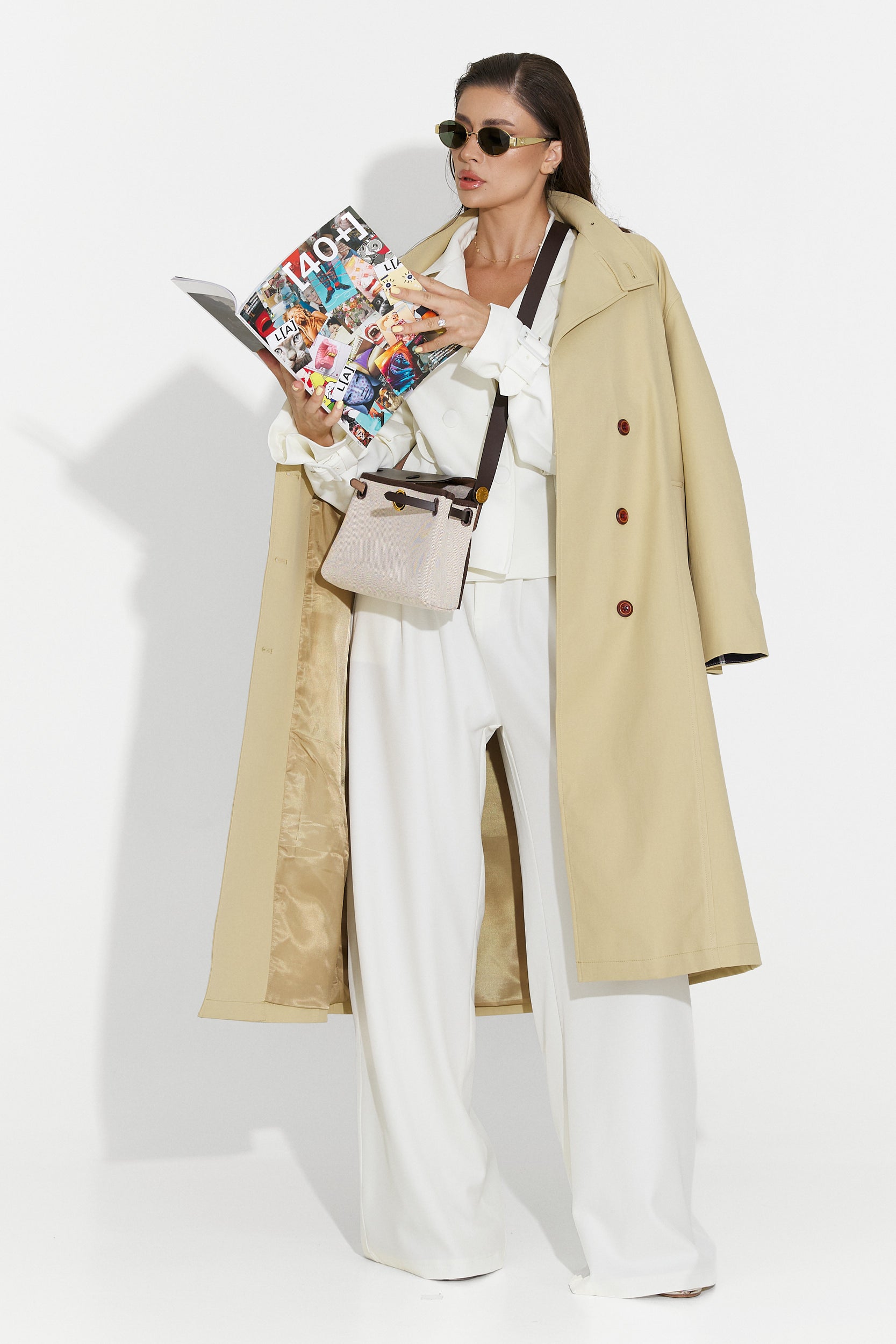 Palton dama mediu maro Dakisa Bogas