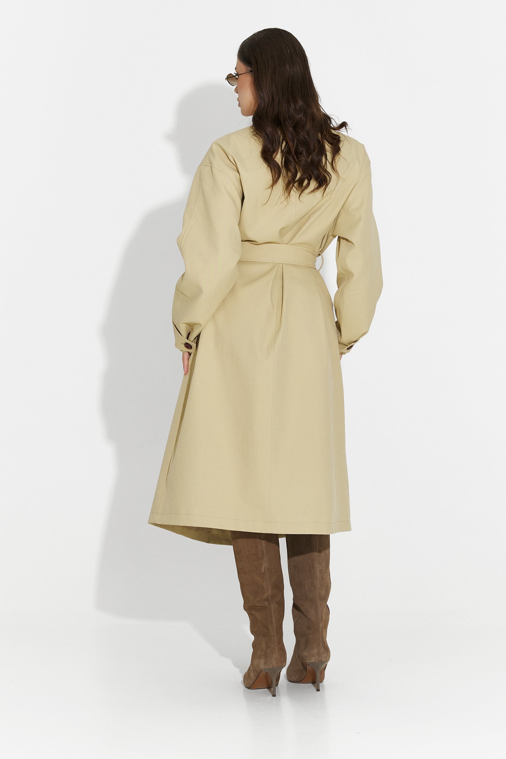 Palton dama mediu maro Dakisa Bogas