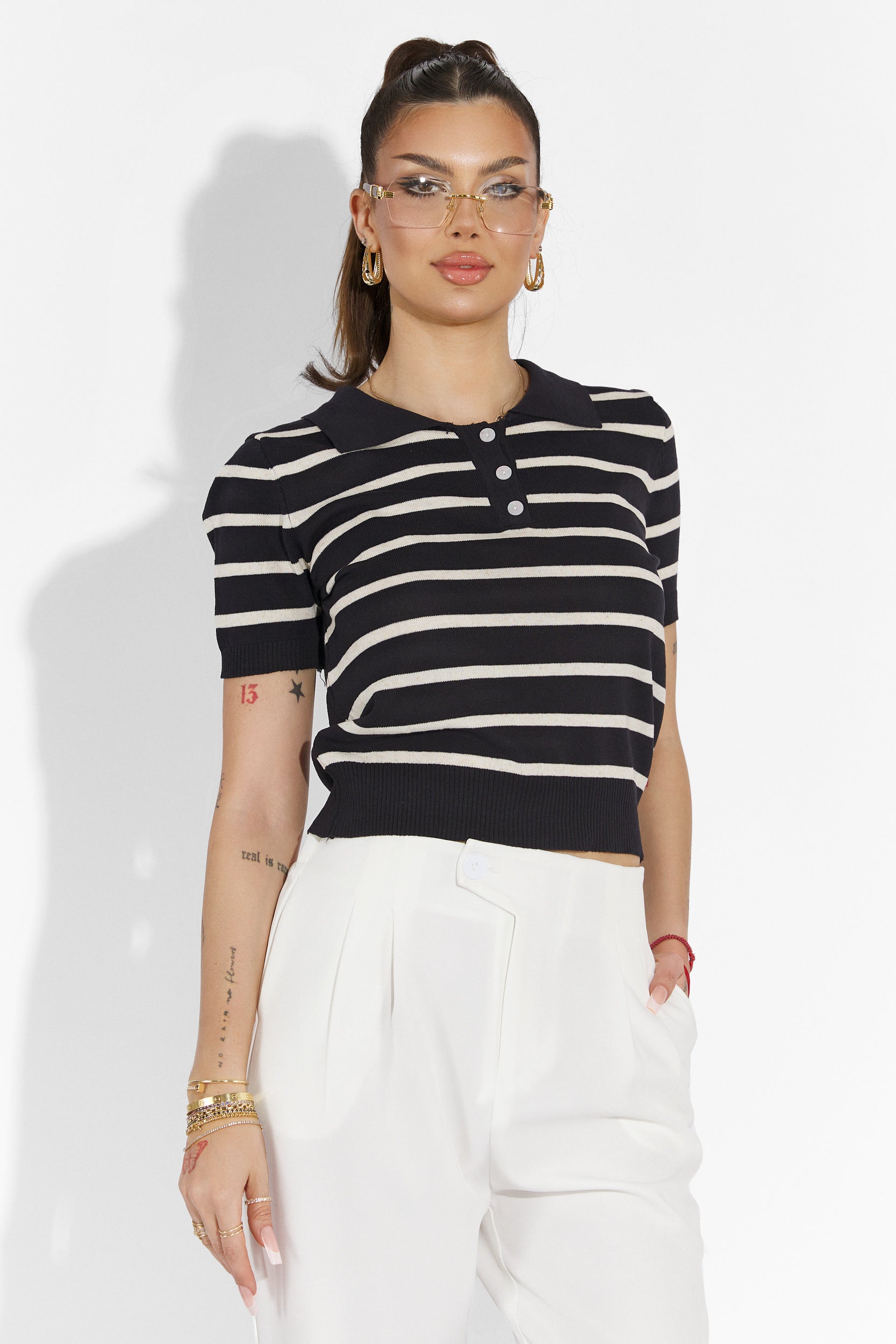 Pantaloni dama casual albi Alvaro Bogas