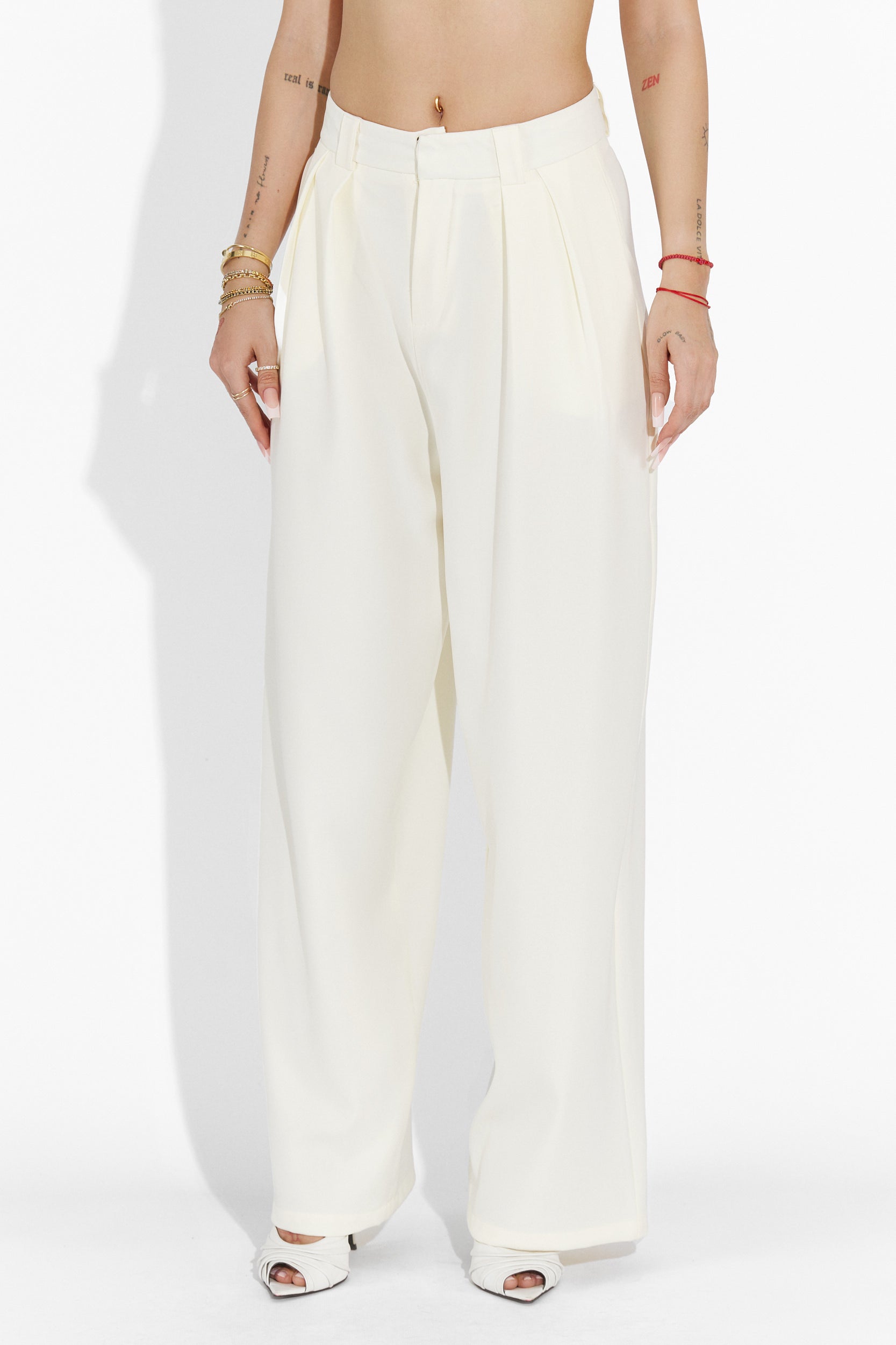 Pantaloni dama casual bej Edward Bogas