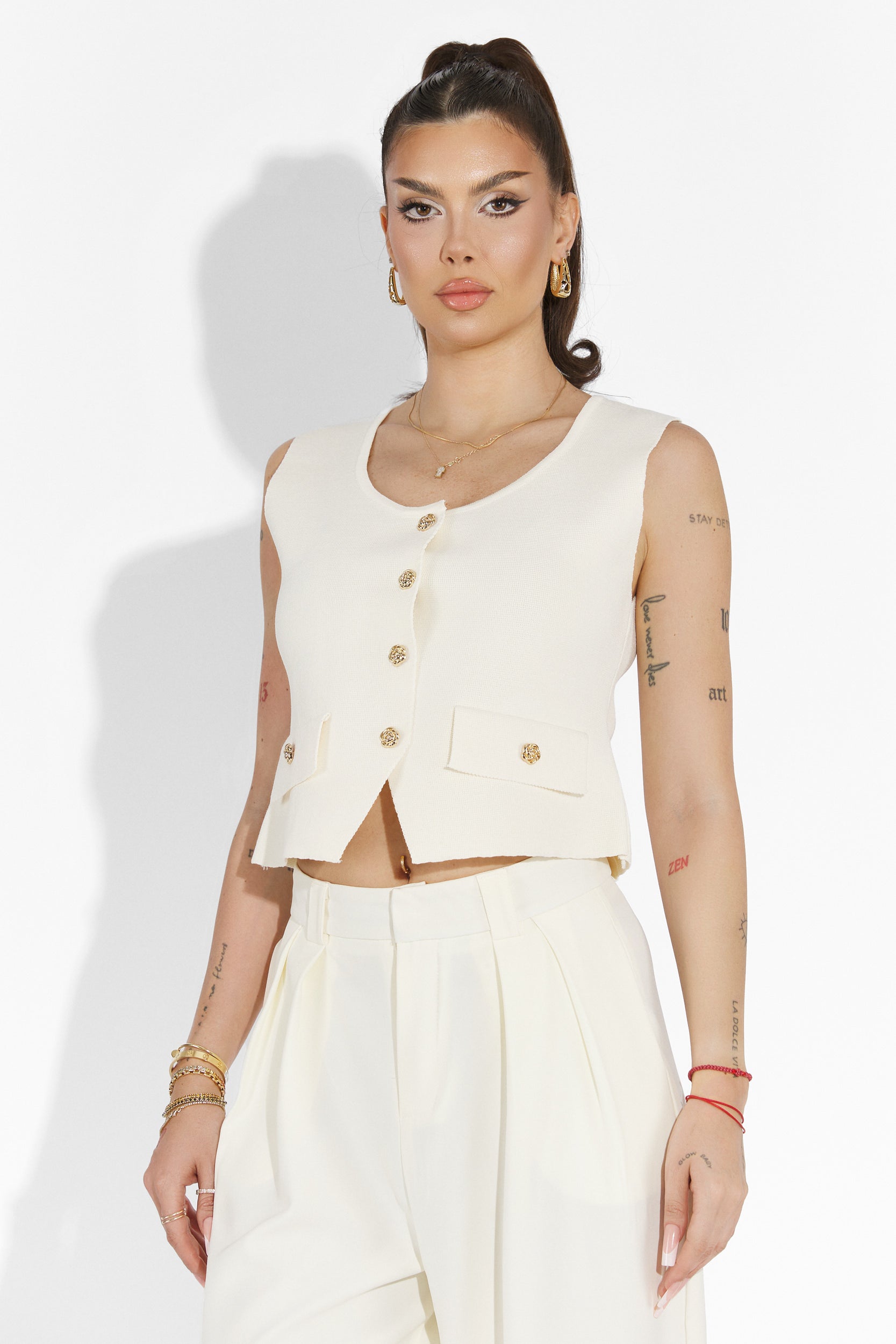 Pantaloni dama casual bej Edward Bogas