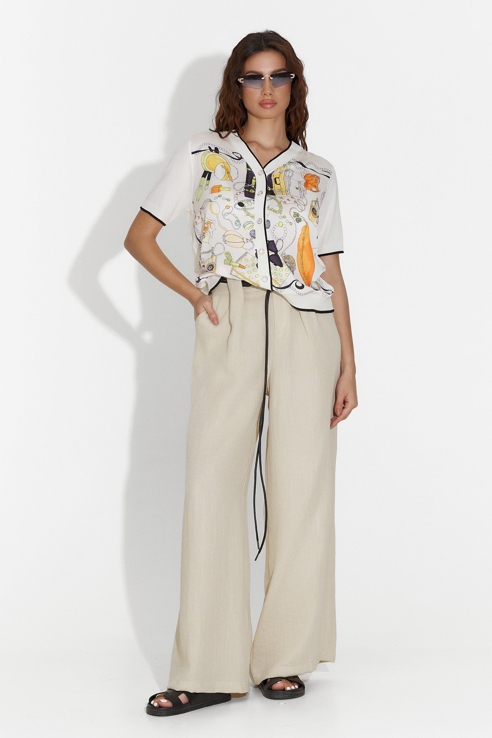 Pantaloni dama casual bej Mason Bogas