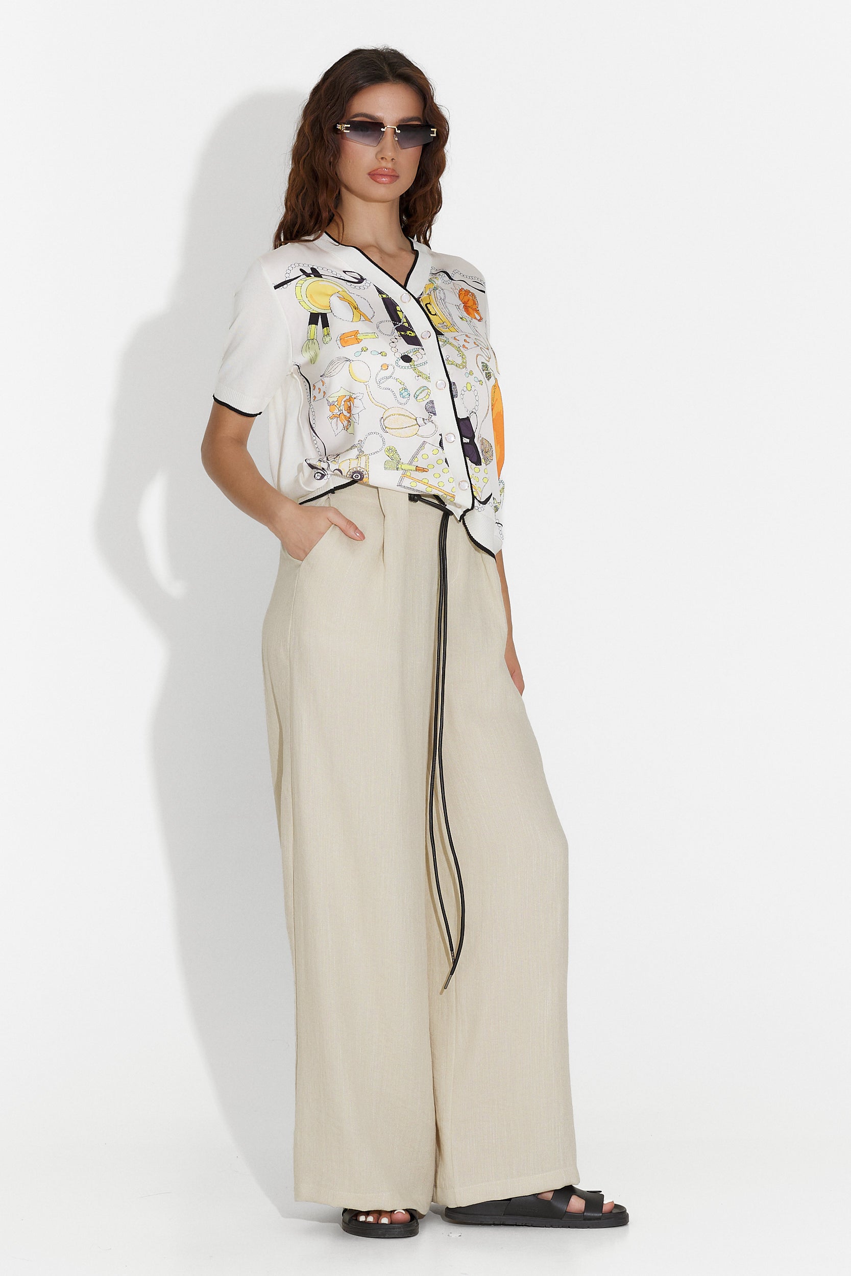 Pantaloni dama casual bej Mason Bogas