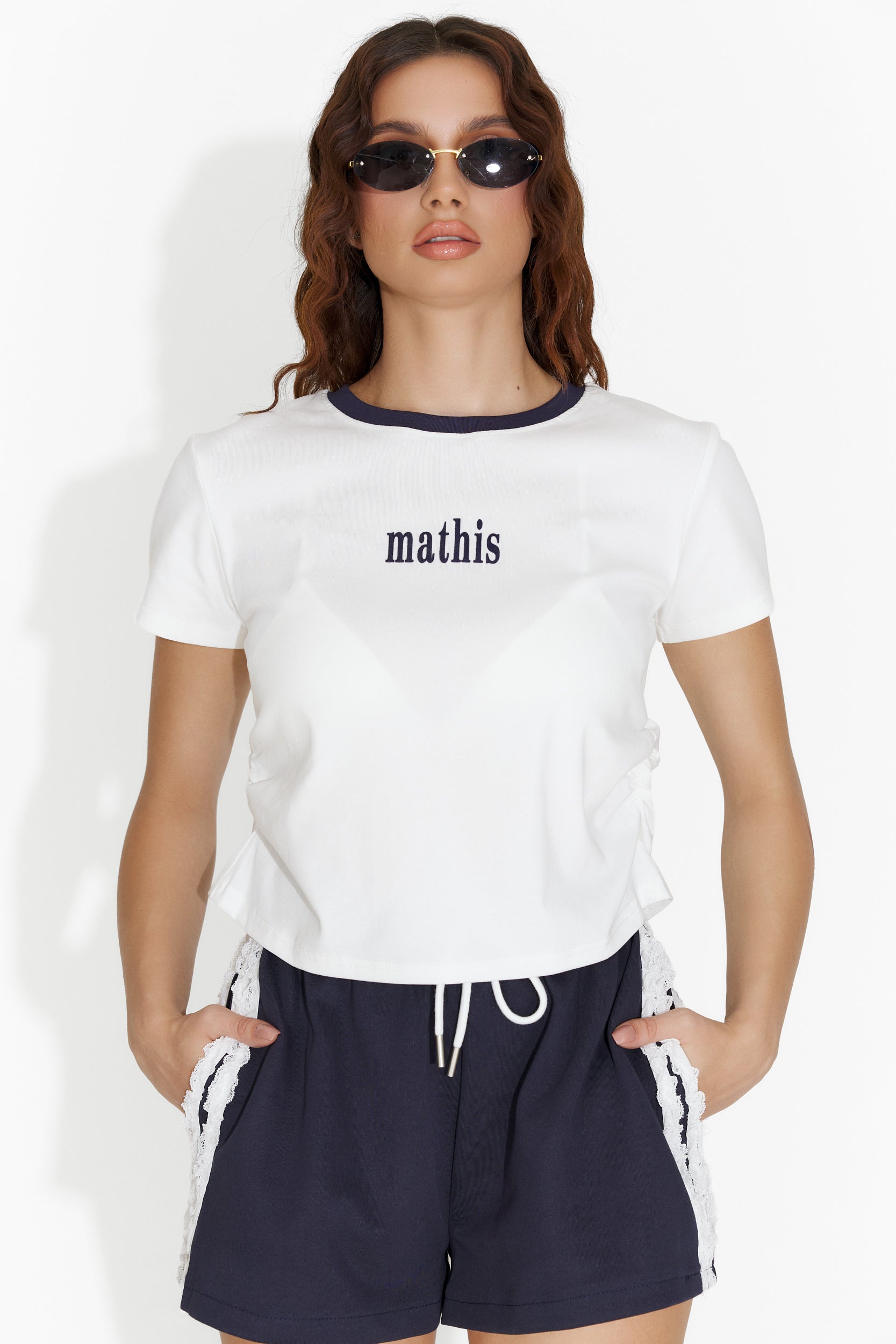 Pantaloni dama casual bleumarin Reuben Bogas