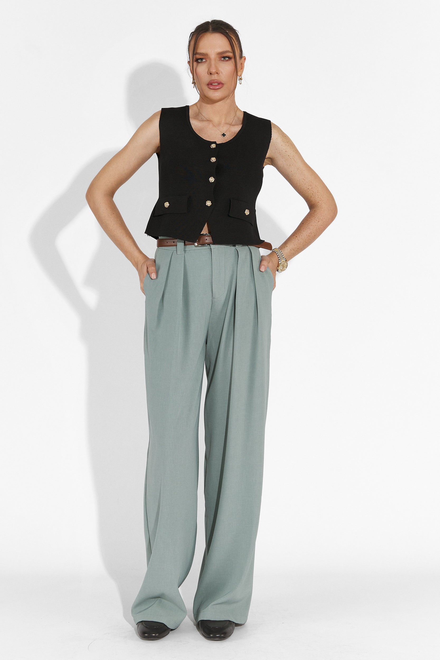 Pantaloni dama casual gri Edward Bogas