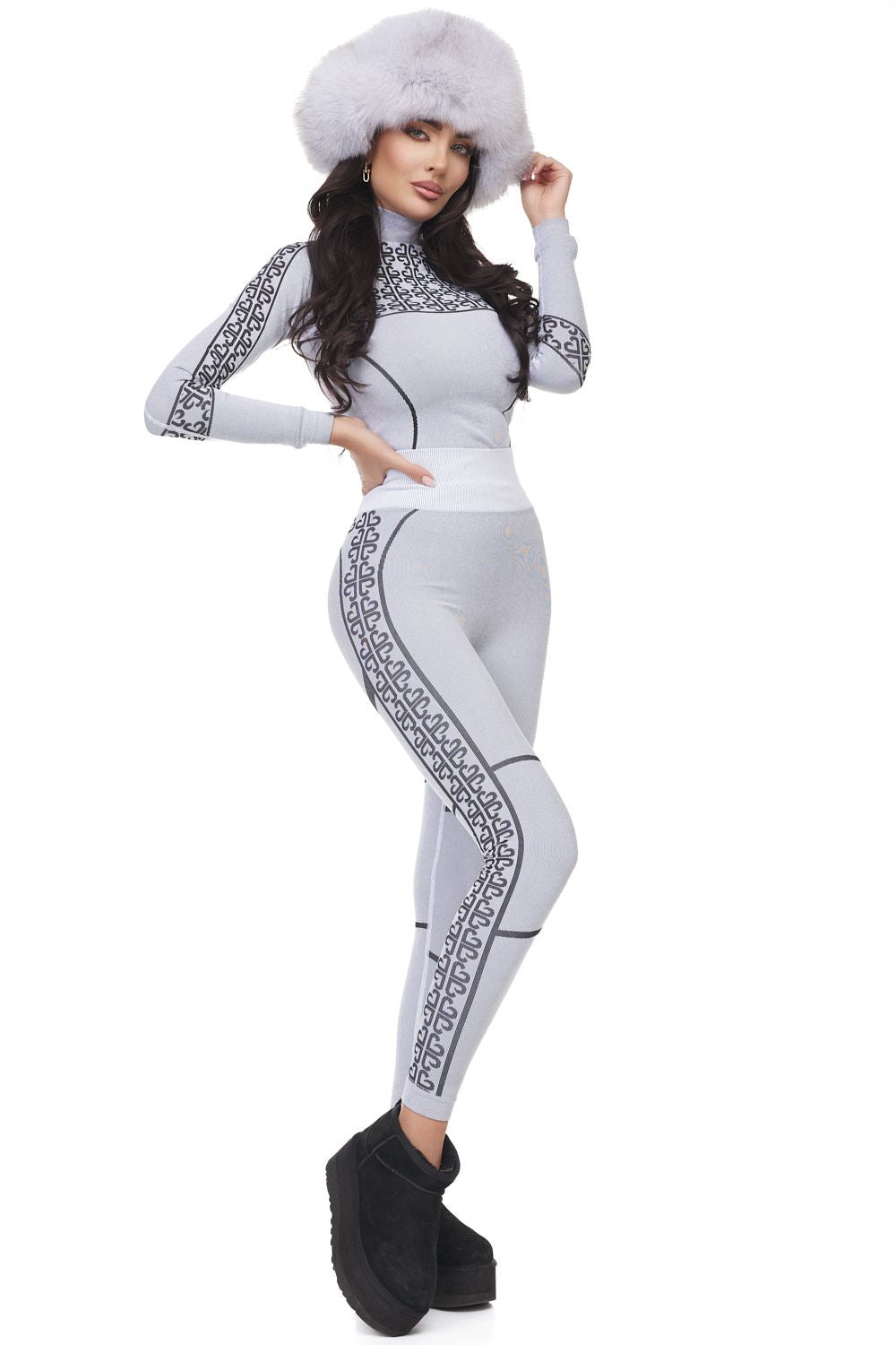 Pantaloni dama casual gri Seamless Bogas