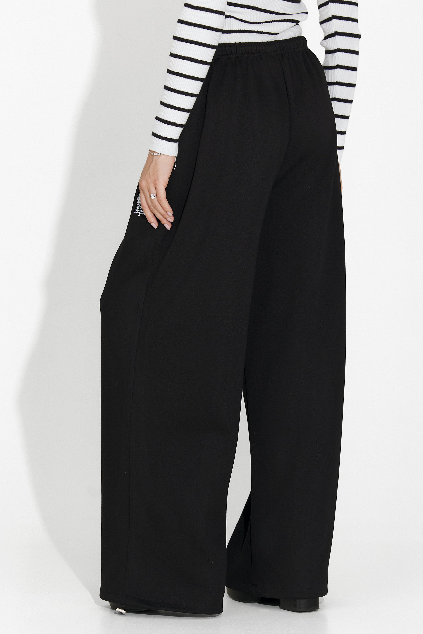 Pantaloni dama casual negri Novirene Bogas