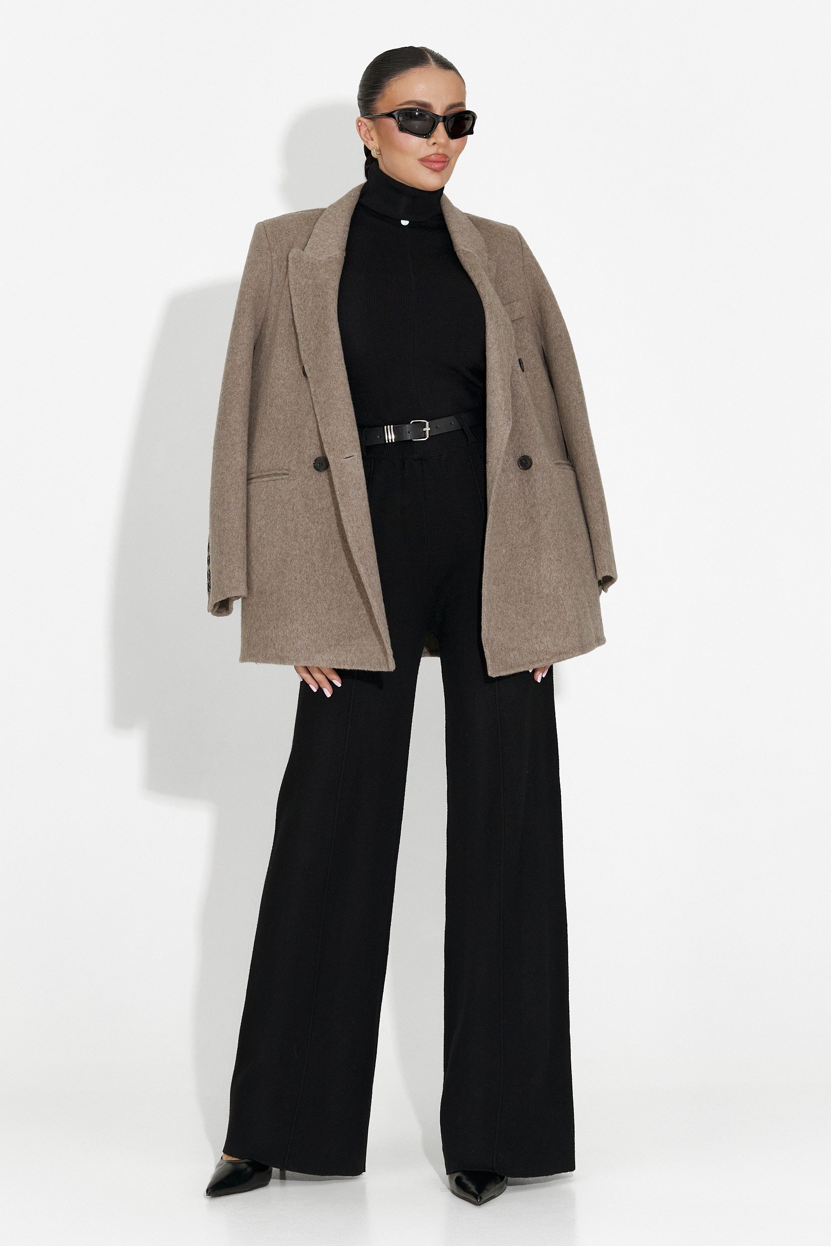 Pantaloni dama casual negri Pietrina Bogas